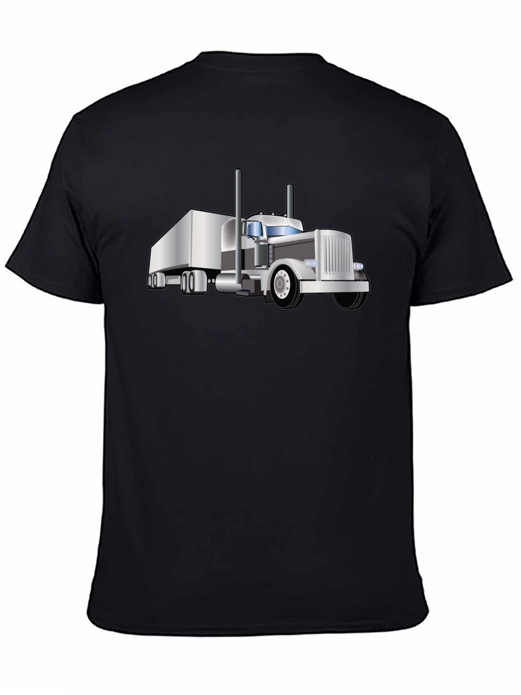 Trucker T-Shirt: Cool Black Semi-Truck Graphic Tee