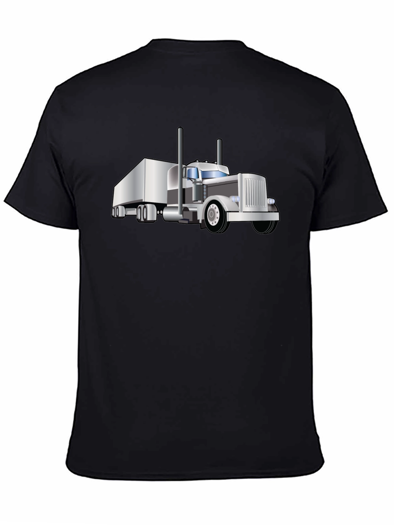 Trucker T-Shirt: Cool Black Semi-Truck Graphic Tee