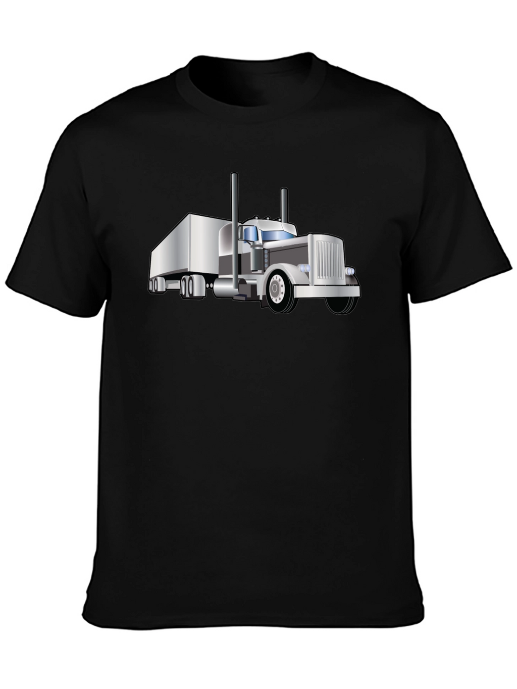 Trucker T-Shirt: Cool Black Semi-Truck Graphic Tee