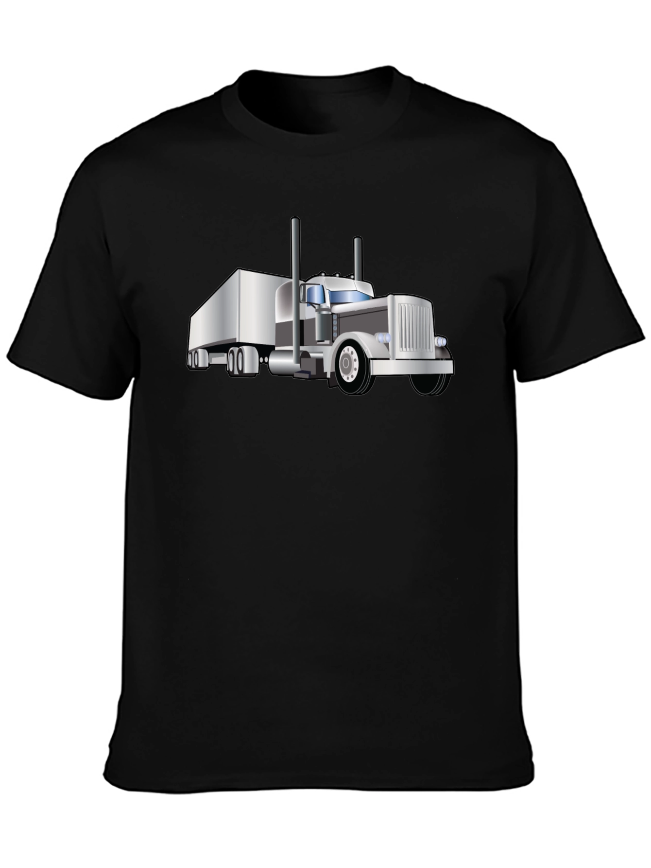 Trucker T-Shirt: Cool Black Semi-Truck Graphic Tee