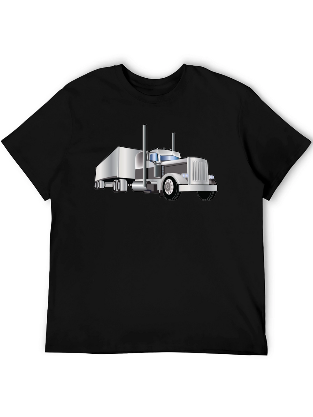Trucker T-Shirt: Cool Black Semi-Truck Graphic Tee