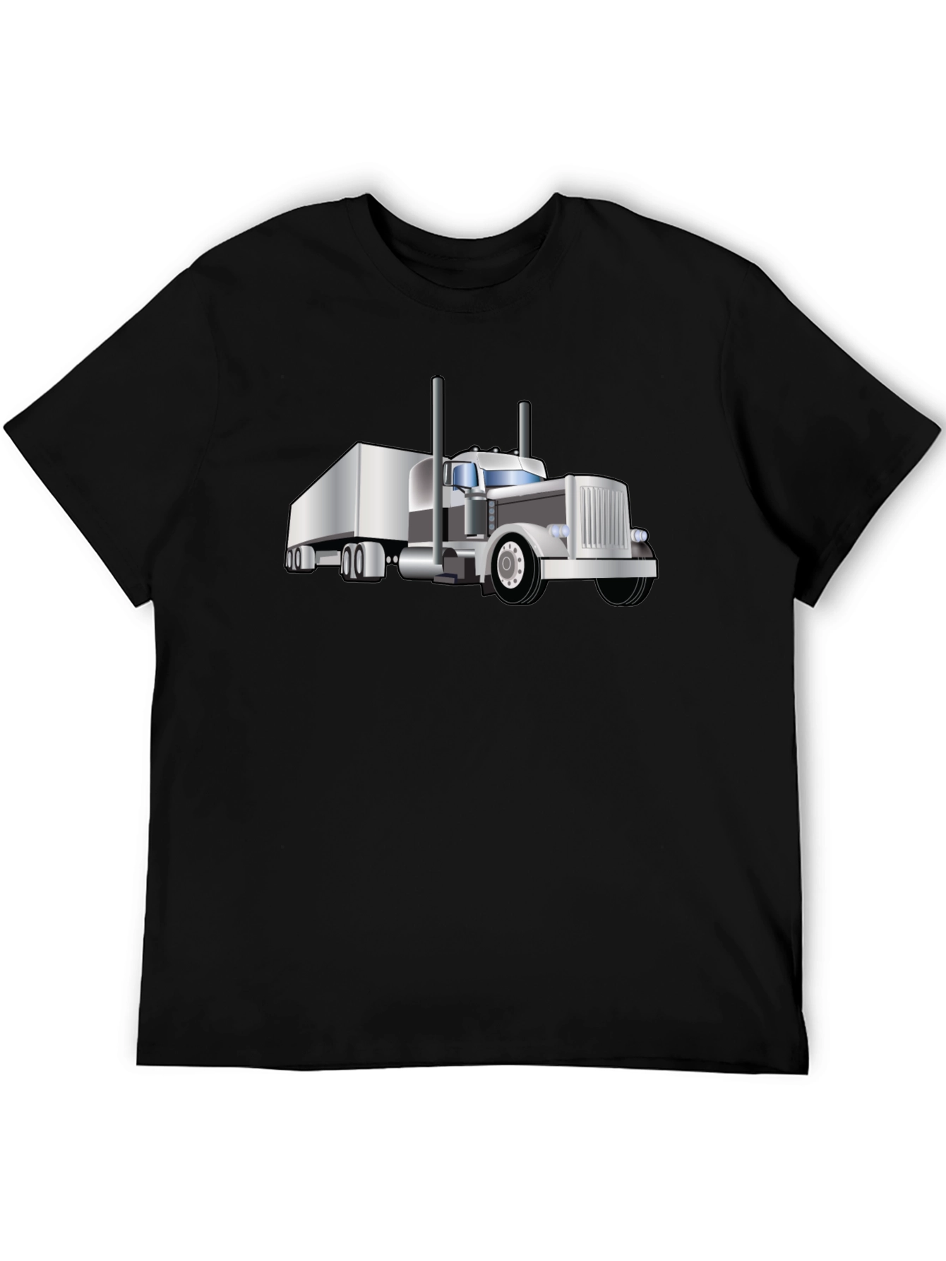 Trucker T-Shirt: Cool Black Semi-Truck Graphic Tee