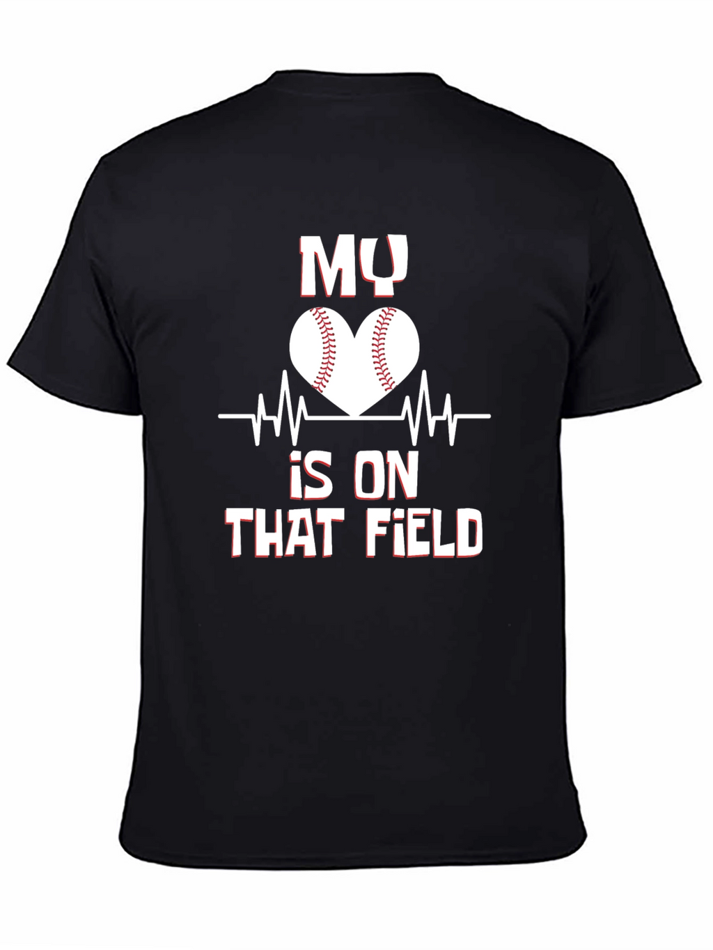 My Heart is on That Field Baseball Graphic Tee