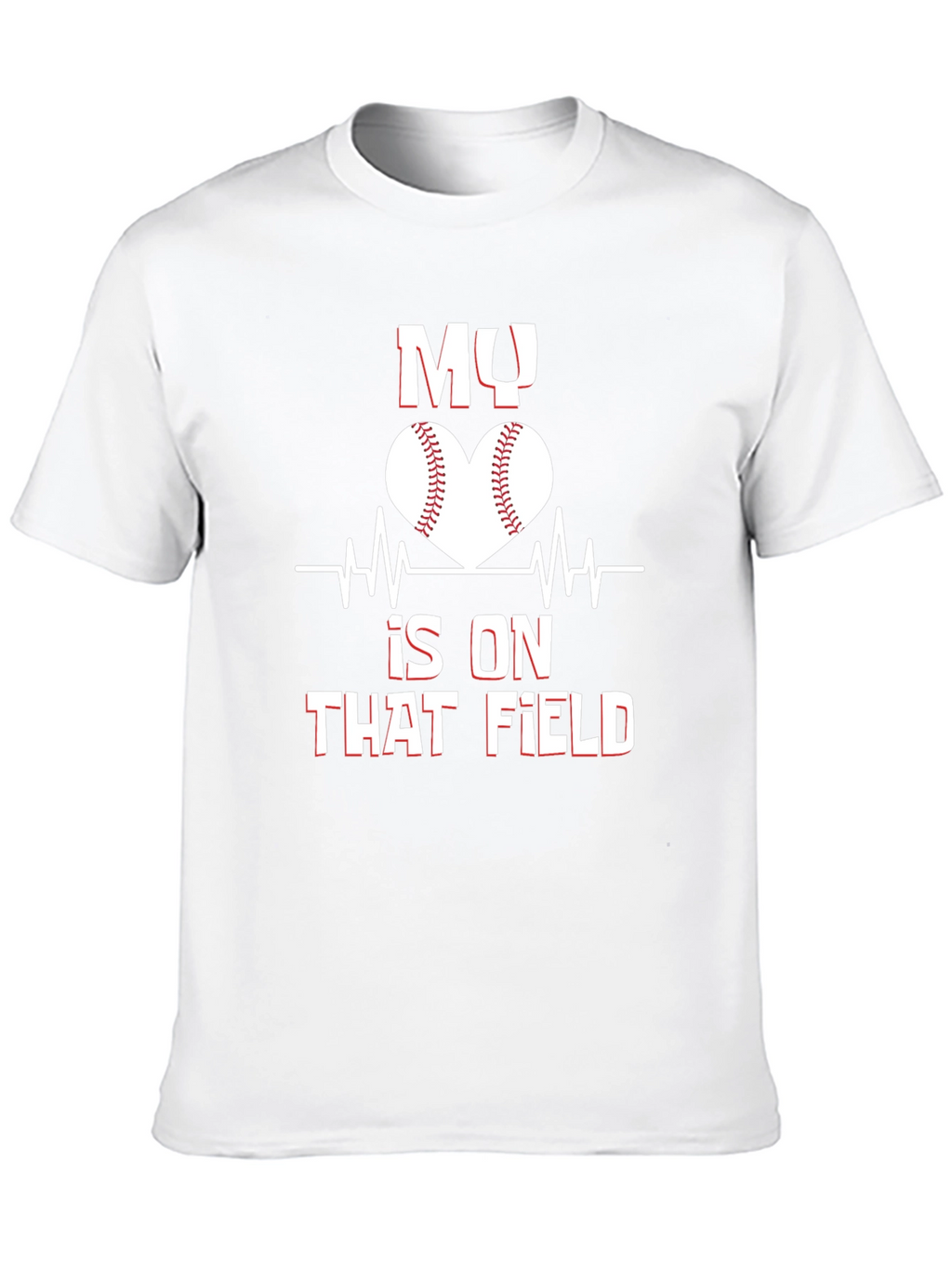 My Heart is on That Field Baseball Graphic Tee
