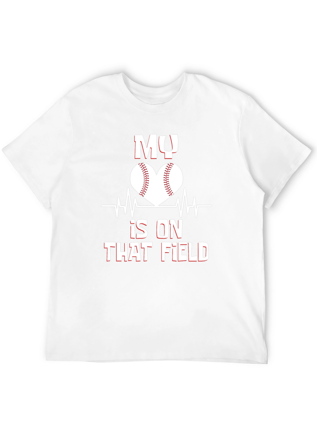 My Heart is on That Field Baseball Graphic Tee