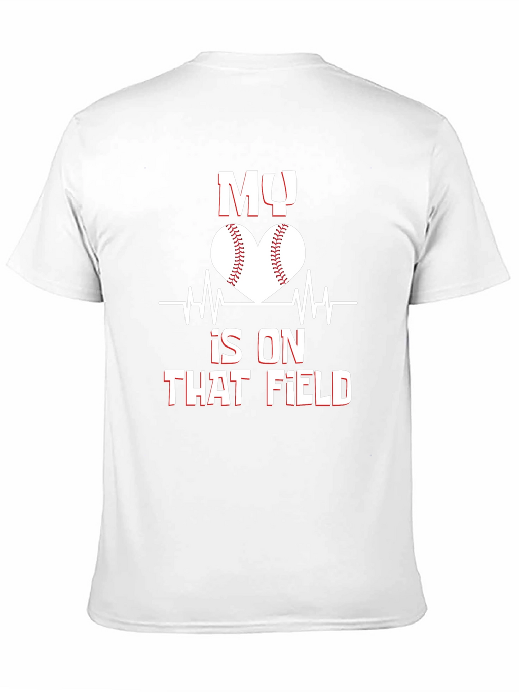 My Heart is on That Field Baseball Graphic Tee