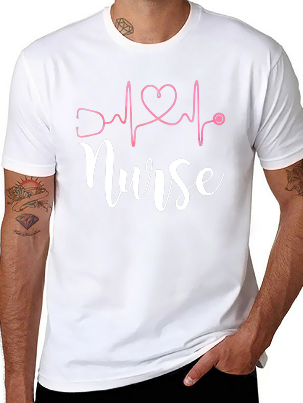 Nurse Heartbeat T-Shirt - Black