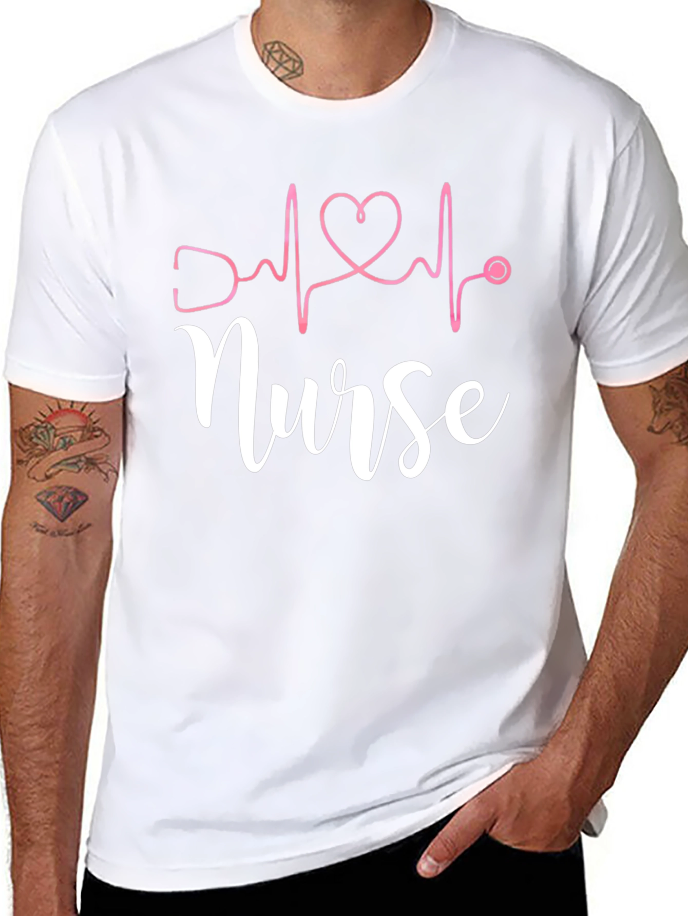 Nurse Heartbeat T-Shirt - Black