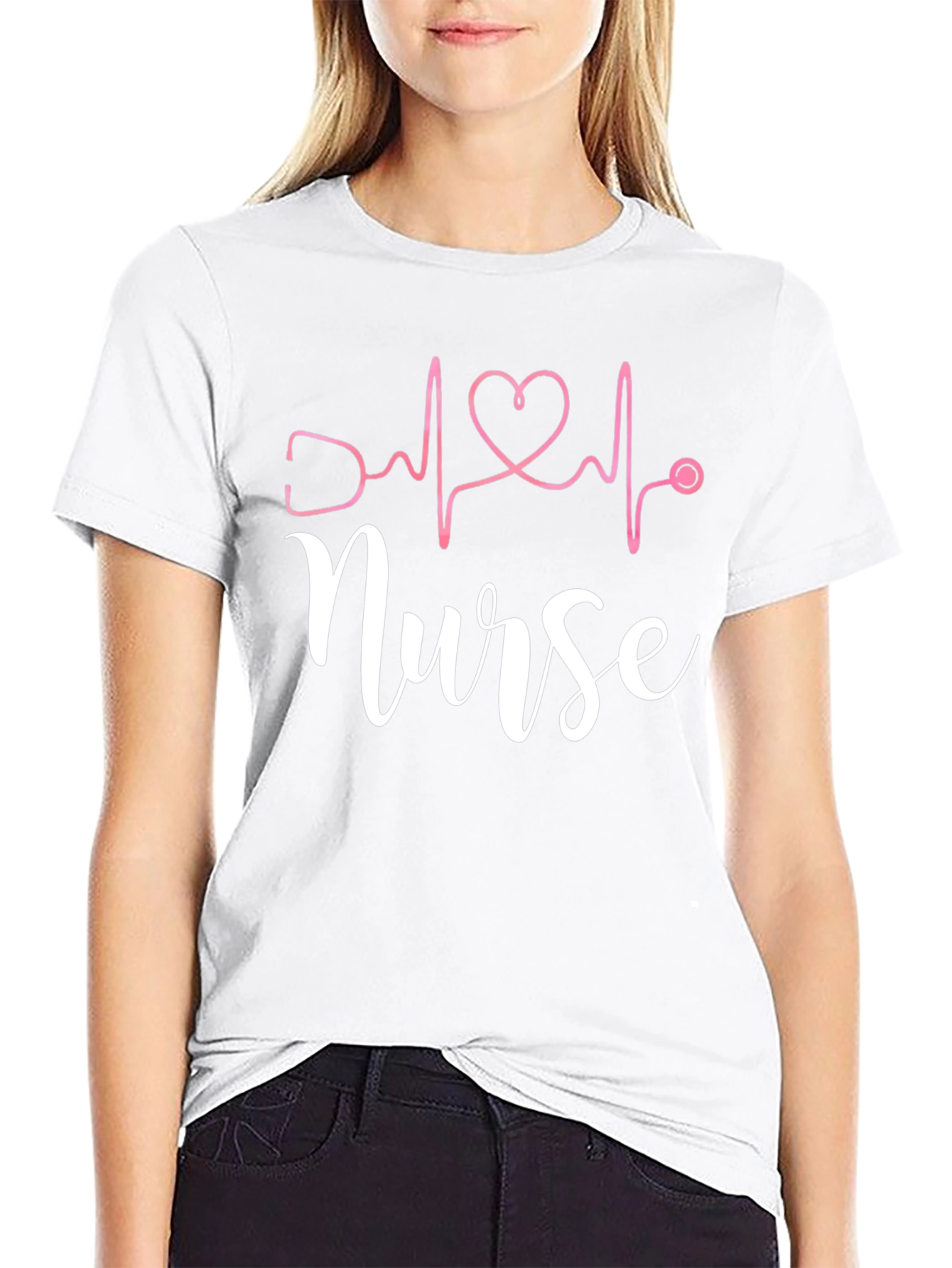 Nurse Heartbeat T-Shirt - Black