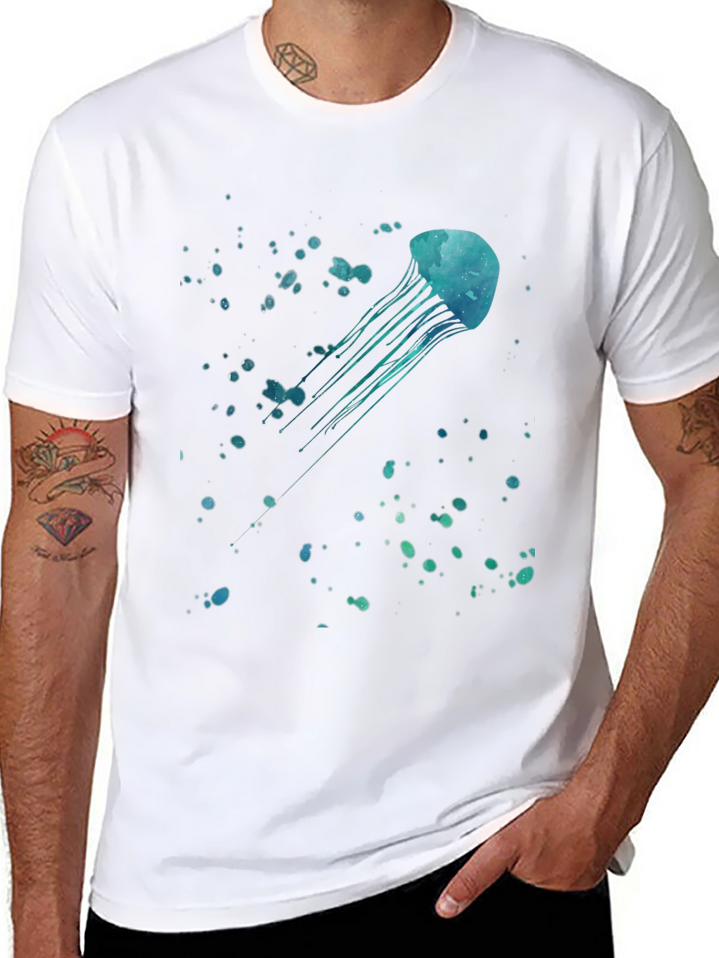 Jellyfish Graphic Black T-Shirt