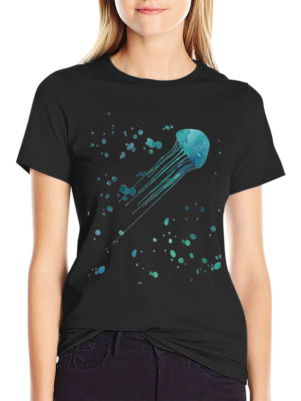 Jellyfish Graphic Black T-Shirt
