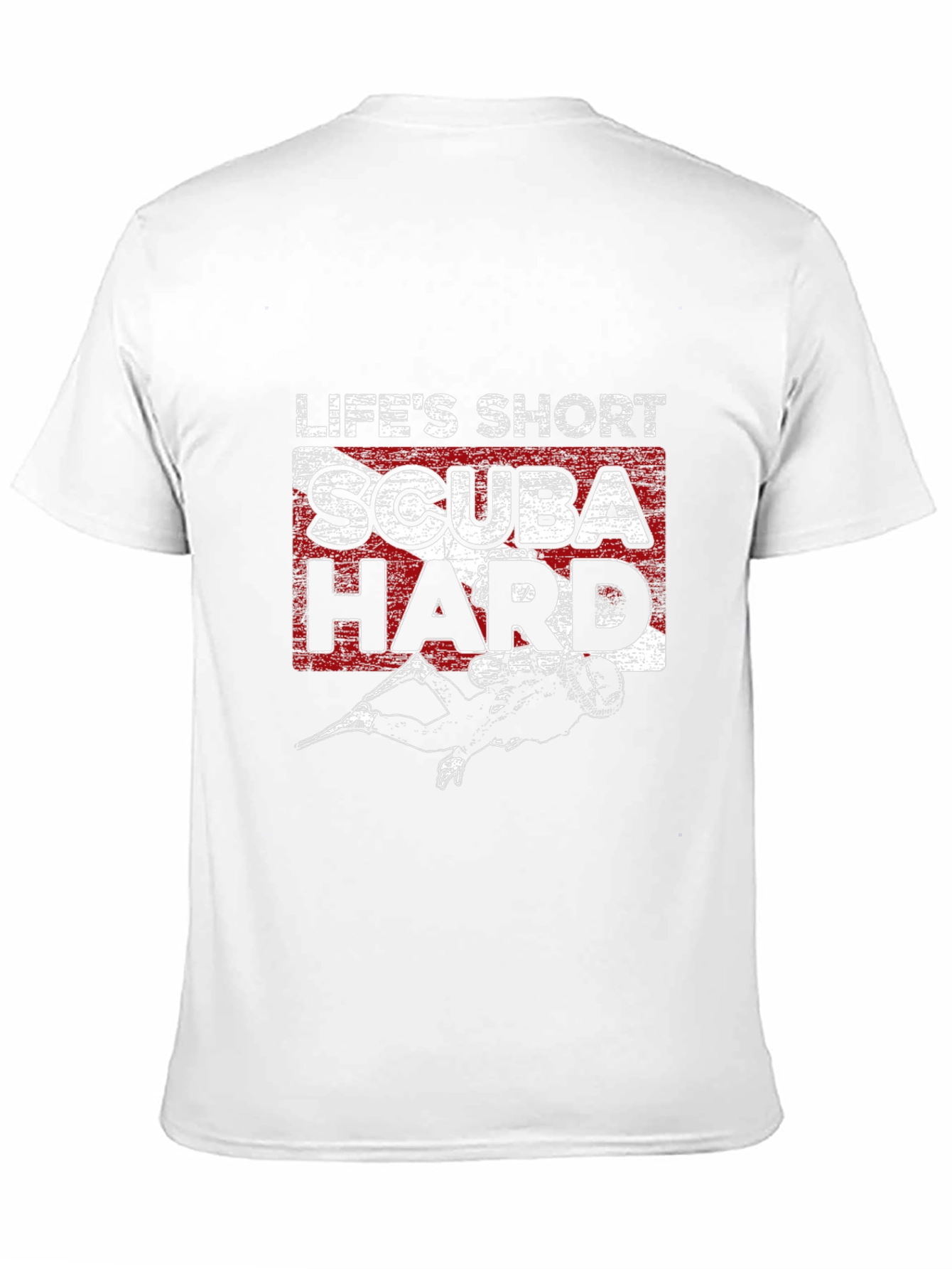 Lifes Short Scuba Hard Black T-Shirt