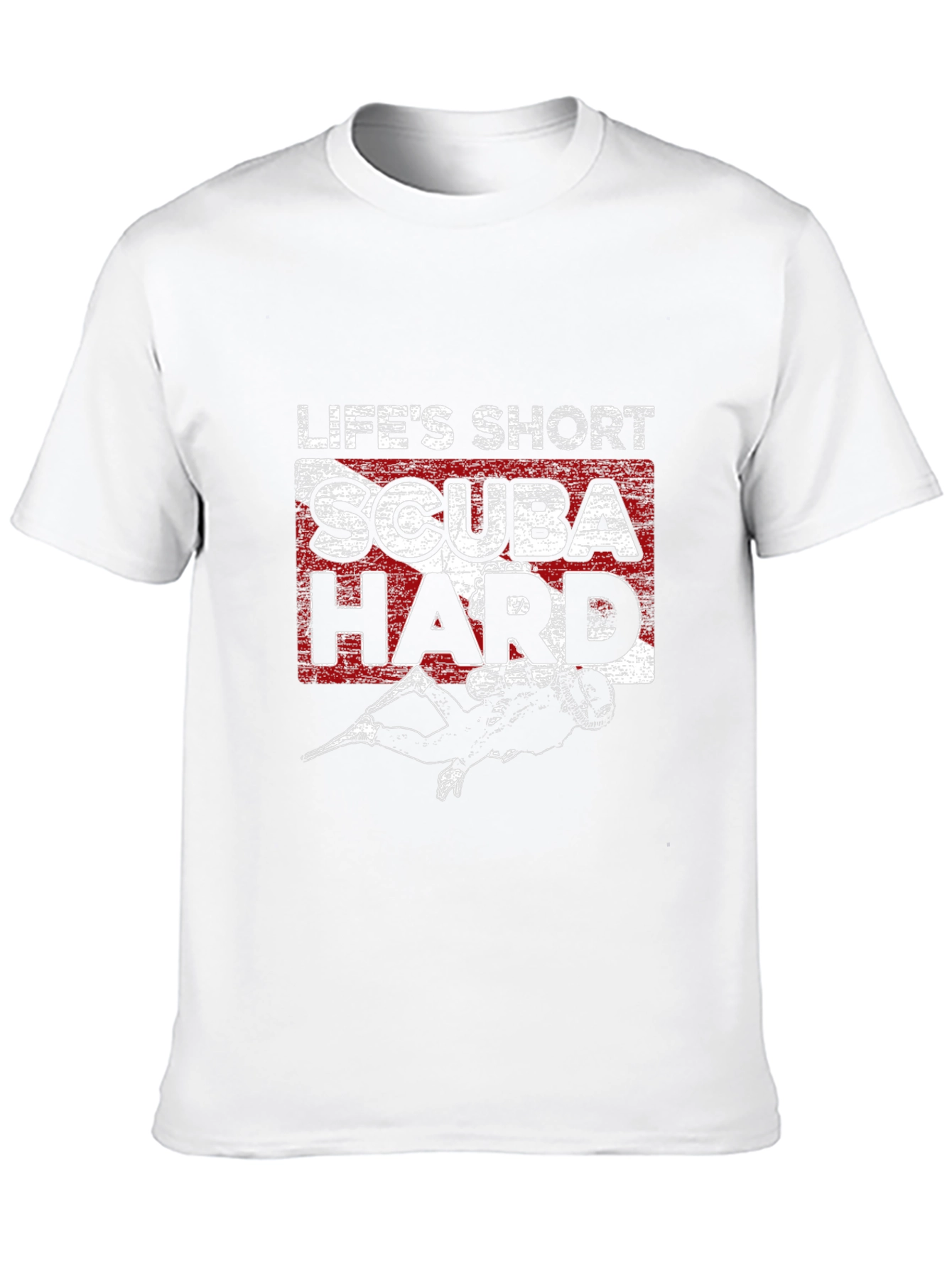 Lifes Short Scuba Hard Black T-Shirt