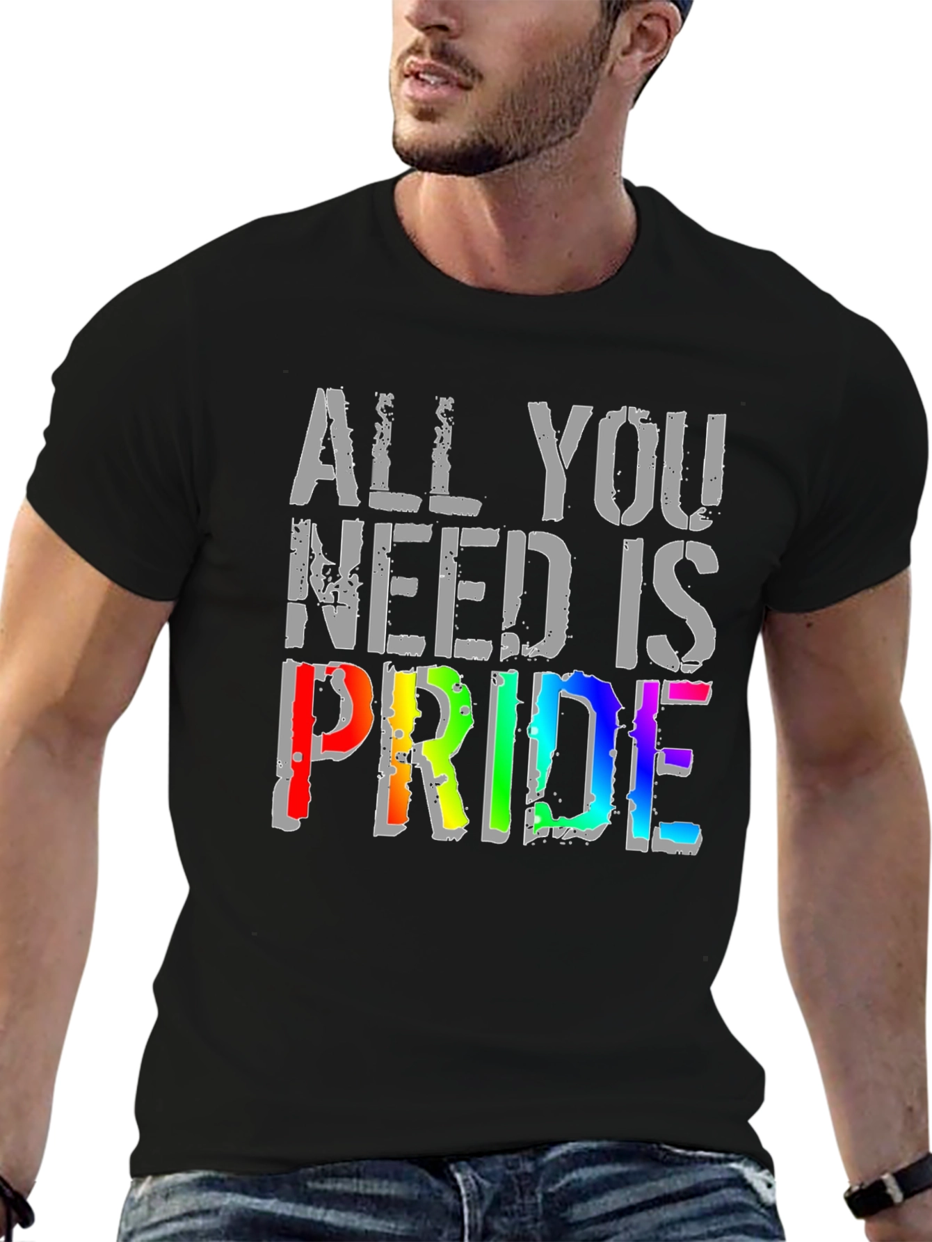 All You Need is Pride T-Shirt - LGBT Rainbow Graphic Tee