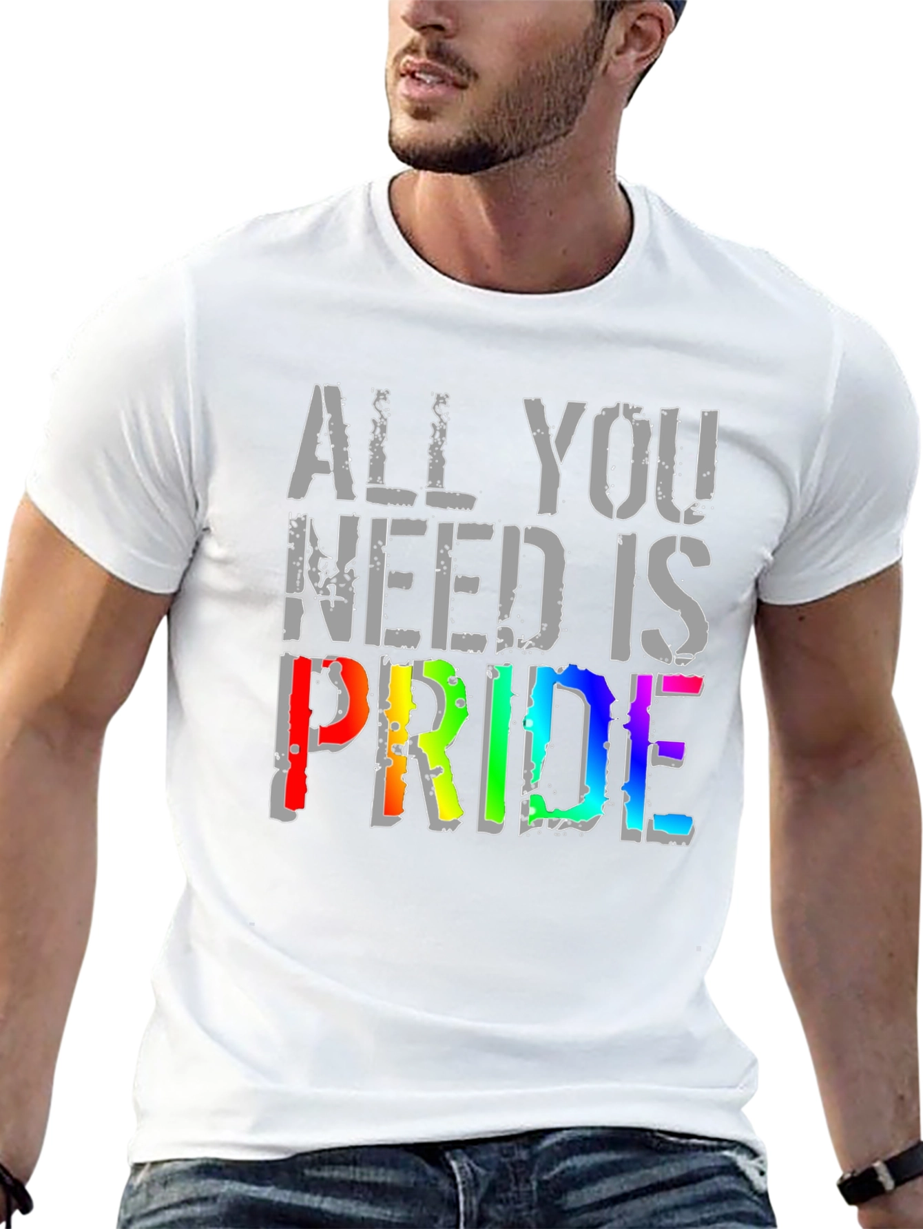 All You Need is Pride T-Shirt - LGBT Rainbow Graphic Tee
