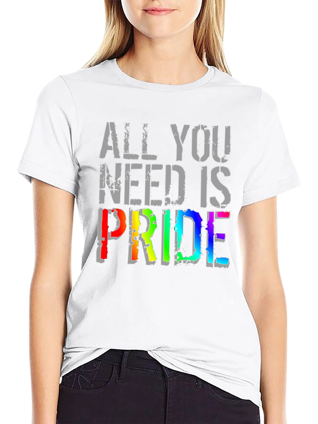 All You Need is Pride T-Shirt - LGBT Rainbow Graphic Tee