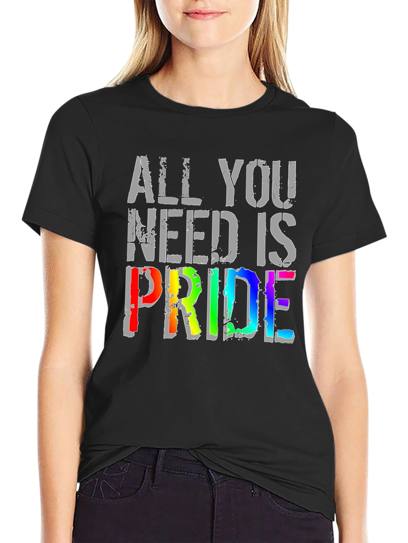 All You Need is Pride T-Shirt - LGBT Rainbow Graphic Tee