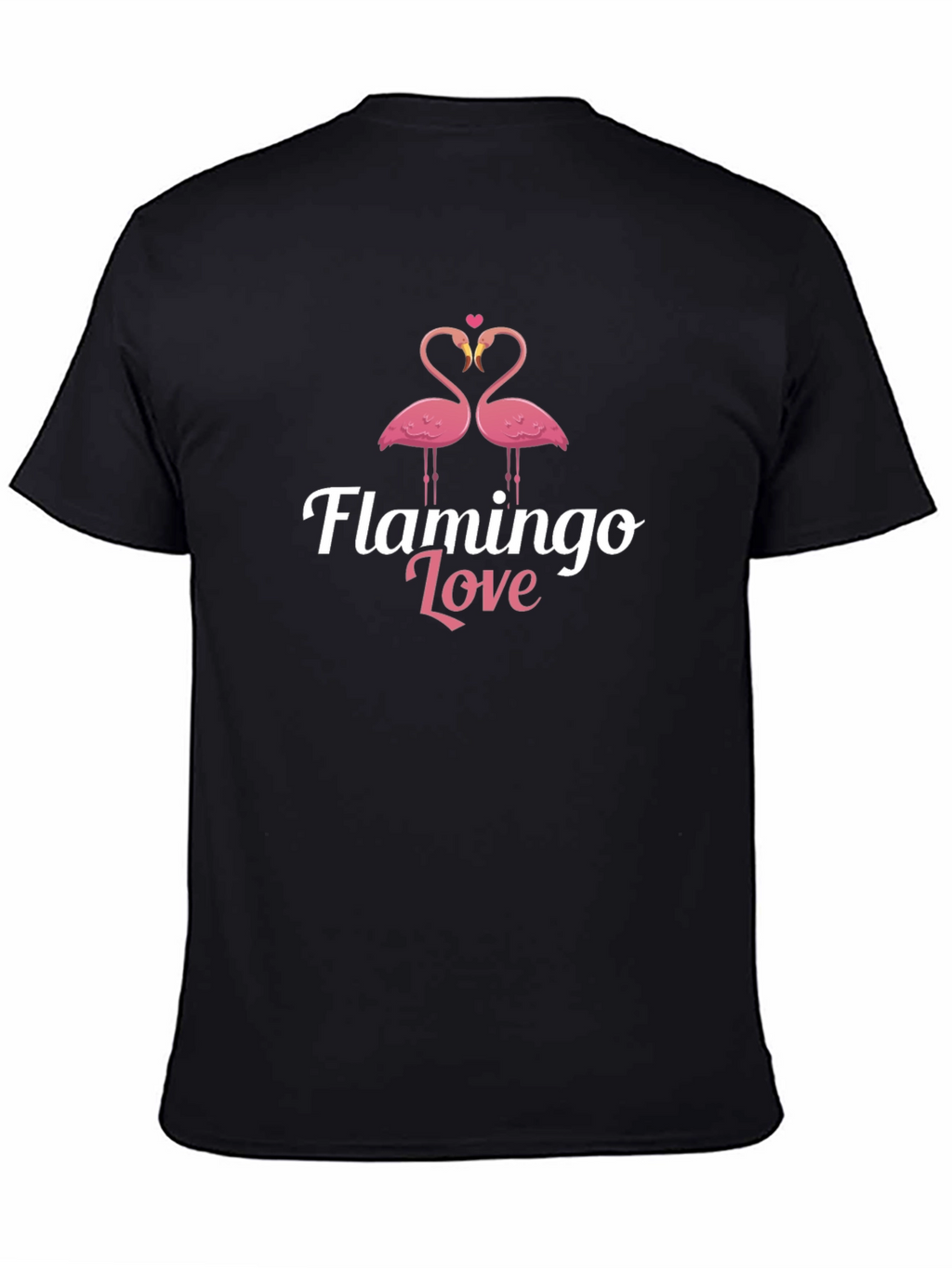 Flamingo Love Black Graphic Tee