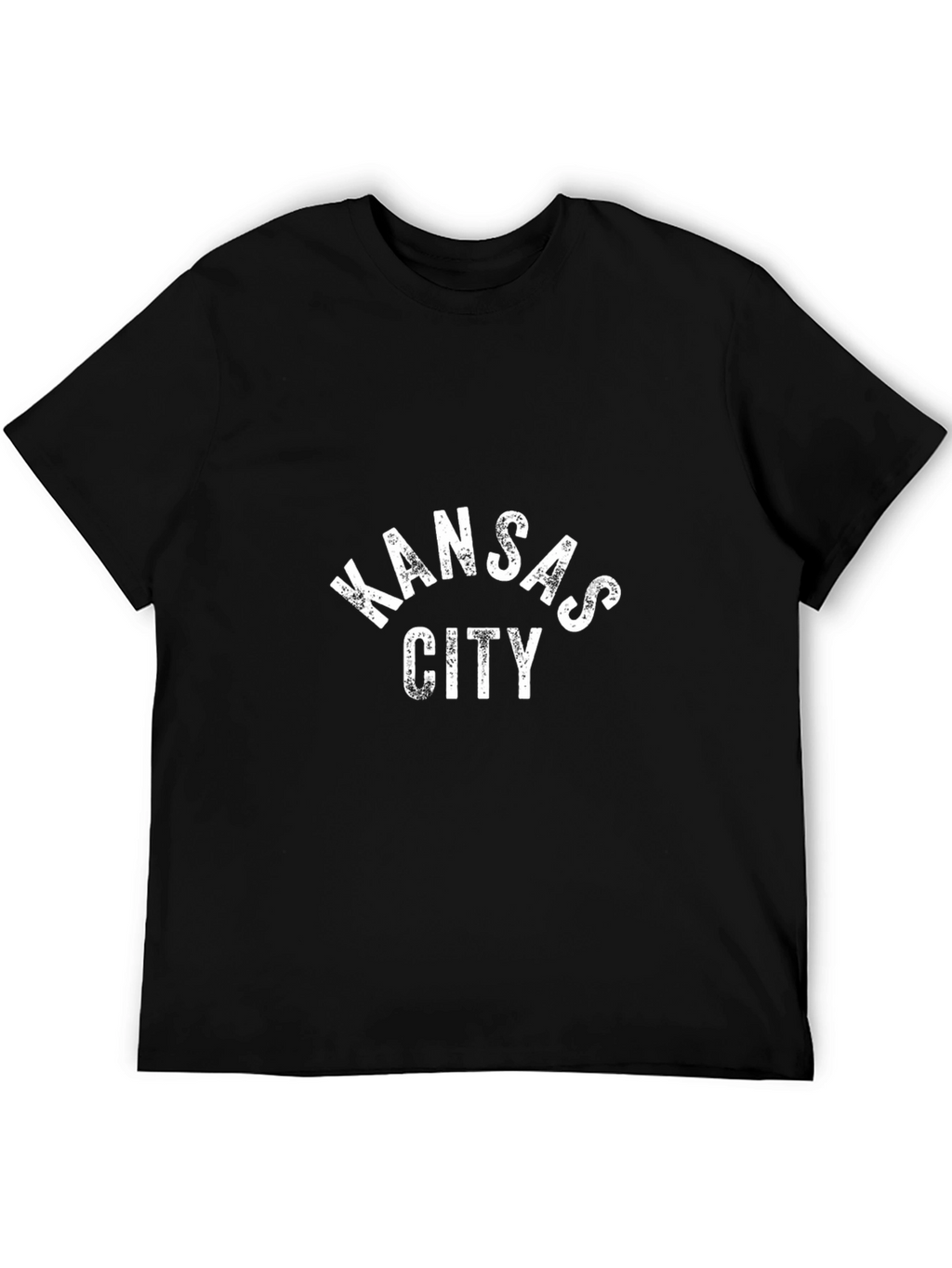 Kansas City Tee - Distressed Print Black T-Shirt