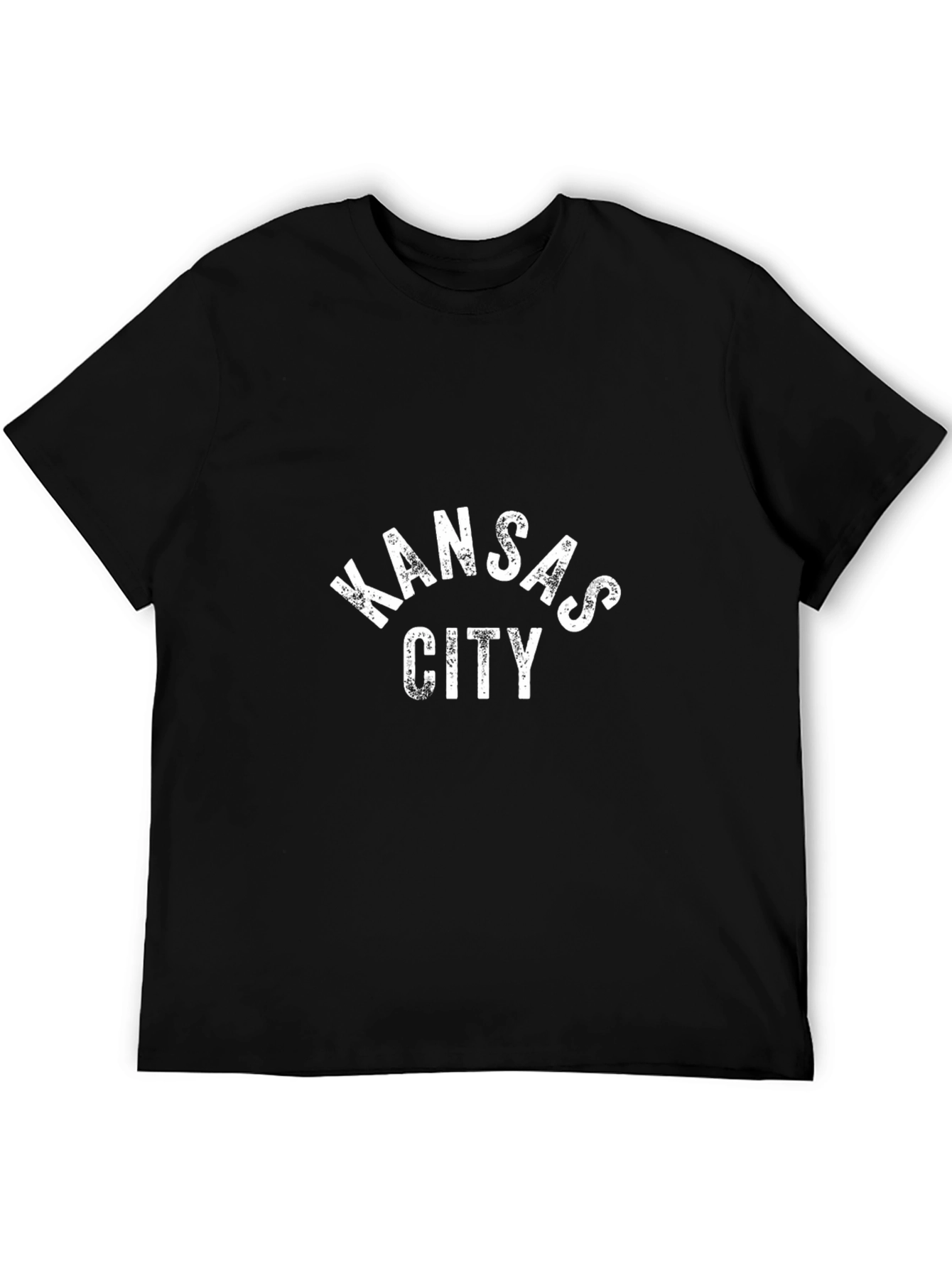 Kansas City Tee - Distressed Print Black T-Shirt