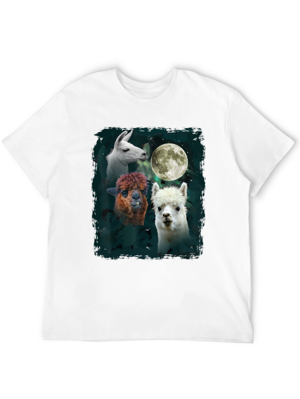 Llama Moon T-Shirt - Unique Animal Graphic Tee