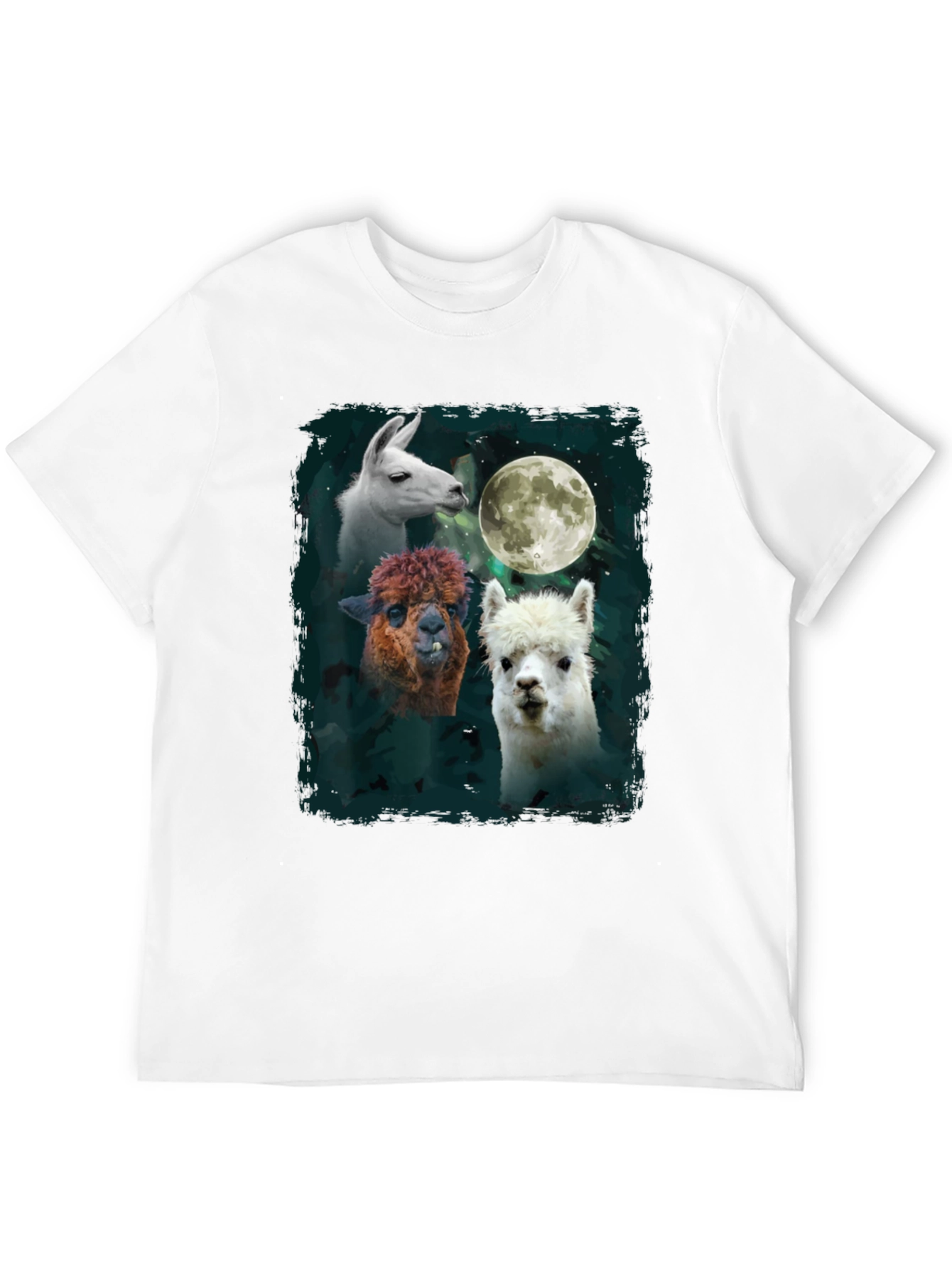 Llama Moon T-Shirt - Unique Animal Graphic Tee