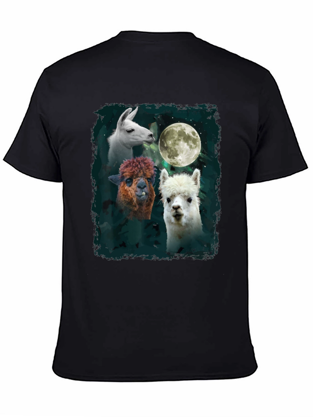 Llama Moon T-Shirt - Unique Animal Graphic Tee