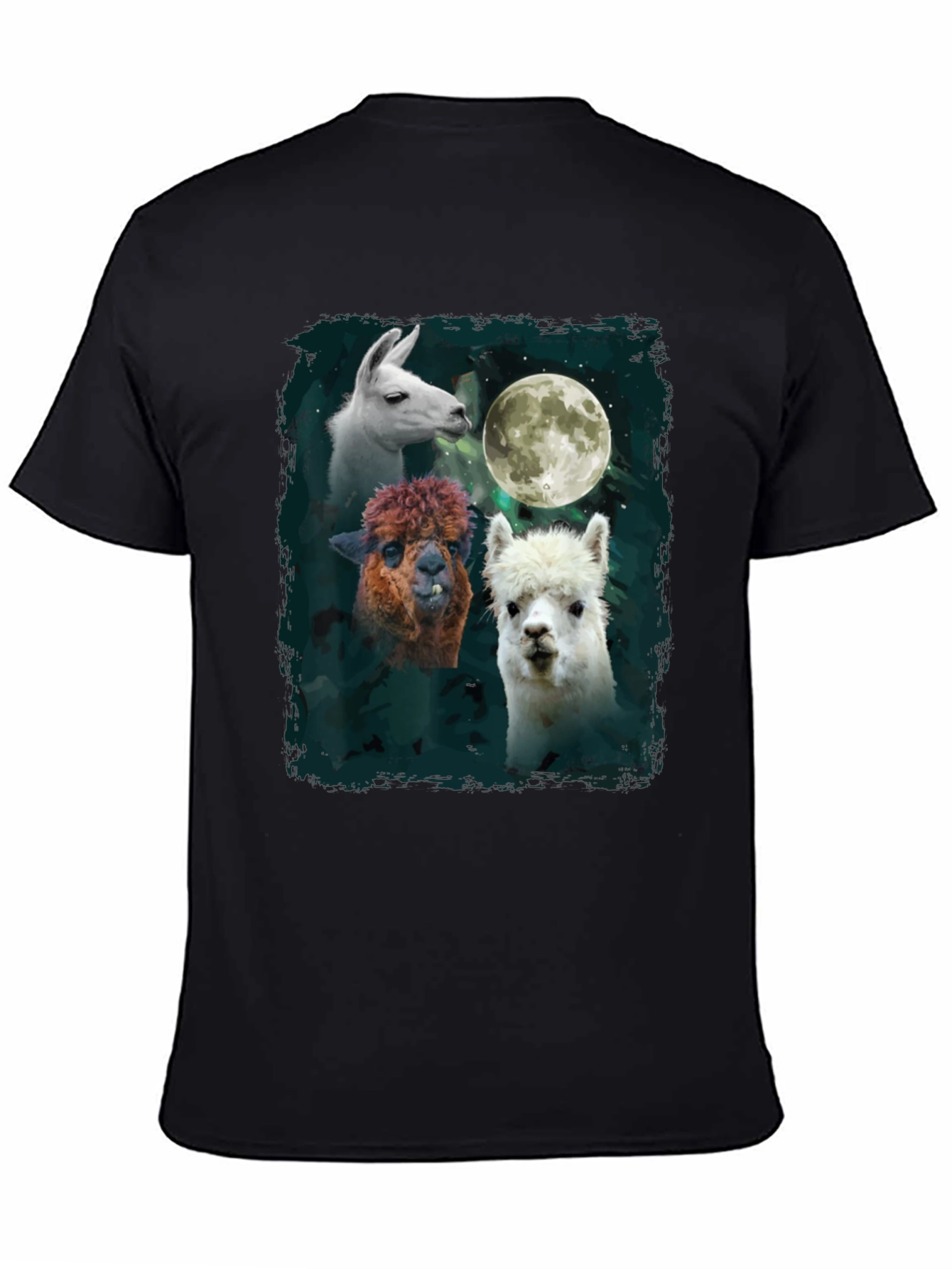 Llama Moon T-Shirt - Unique Animal Graphic Tee