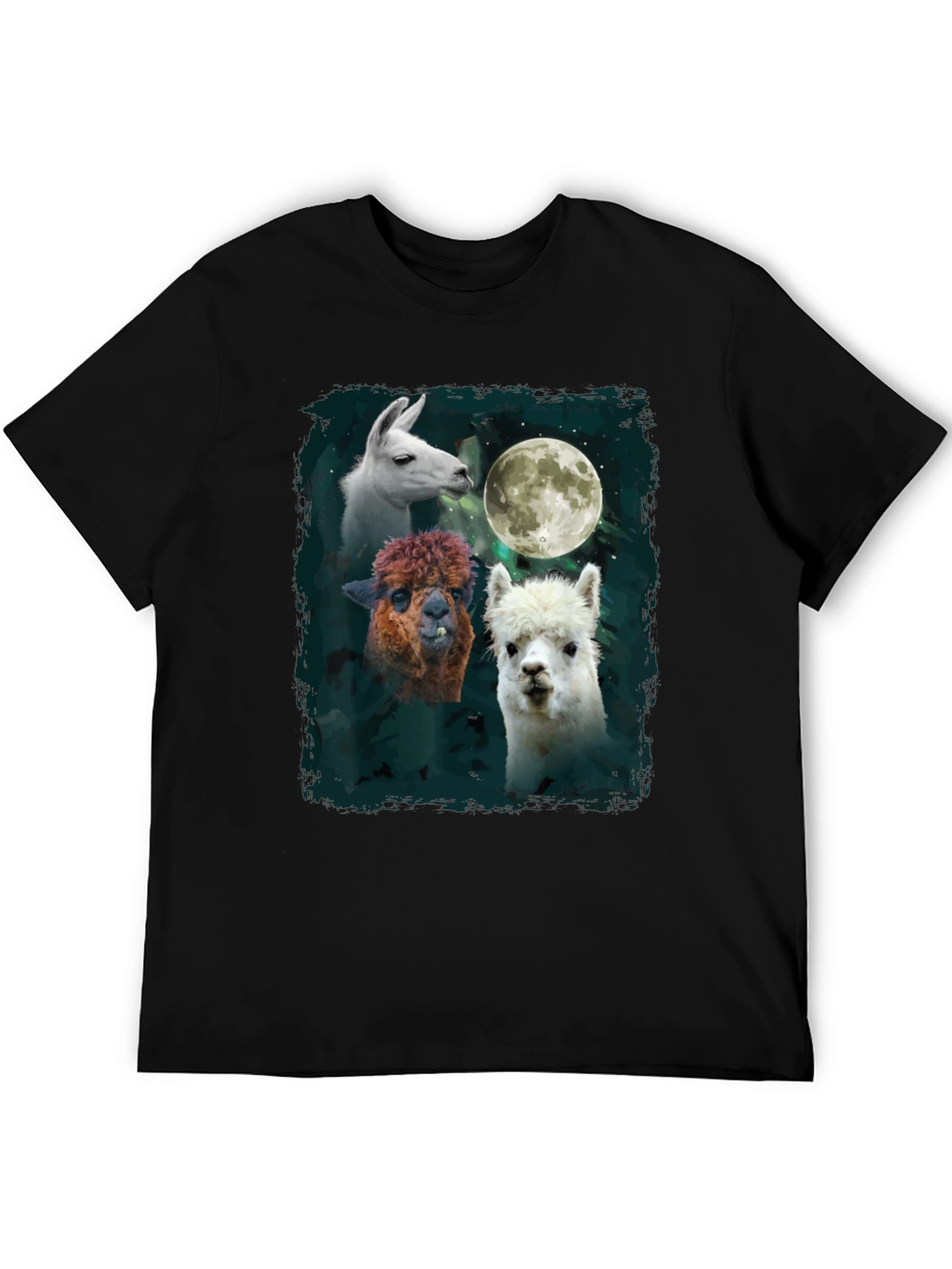 Llama Moon T-Shirt - Unique Animal Graphic Tee