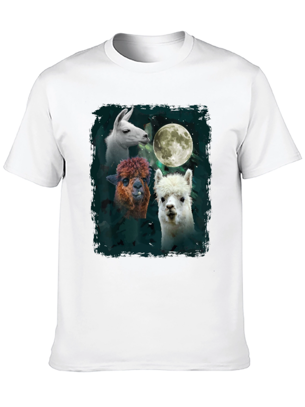 Llama Moon T-Shirt - Unique Animal Graphic Tee