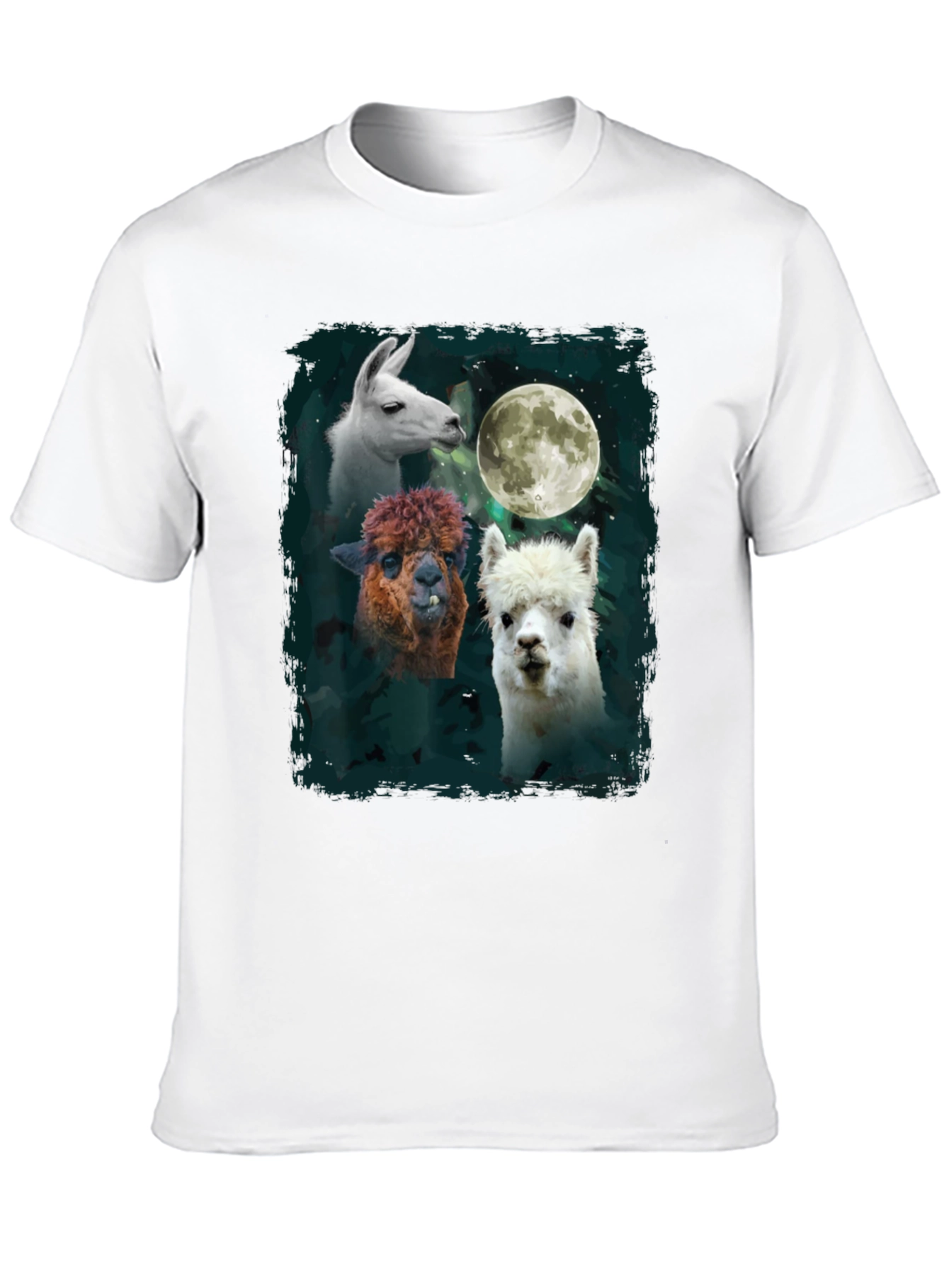 Llama Moon T-Shirt - Unique Animal Graphic Tee