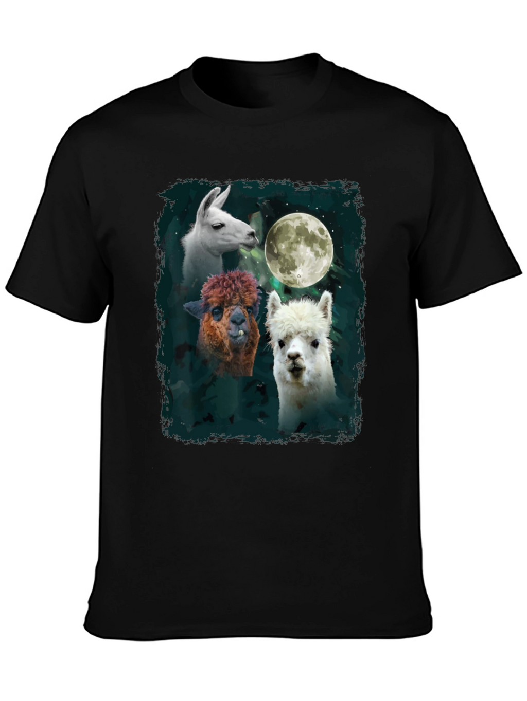 Llama Moon T-Shirt - Unique Animal Graphic Tee