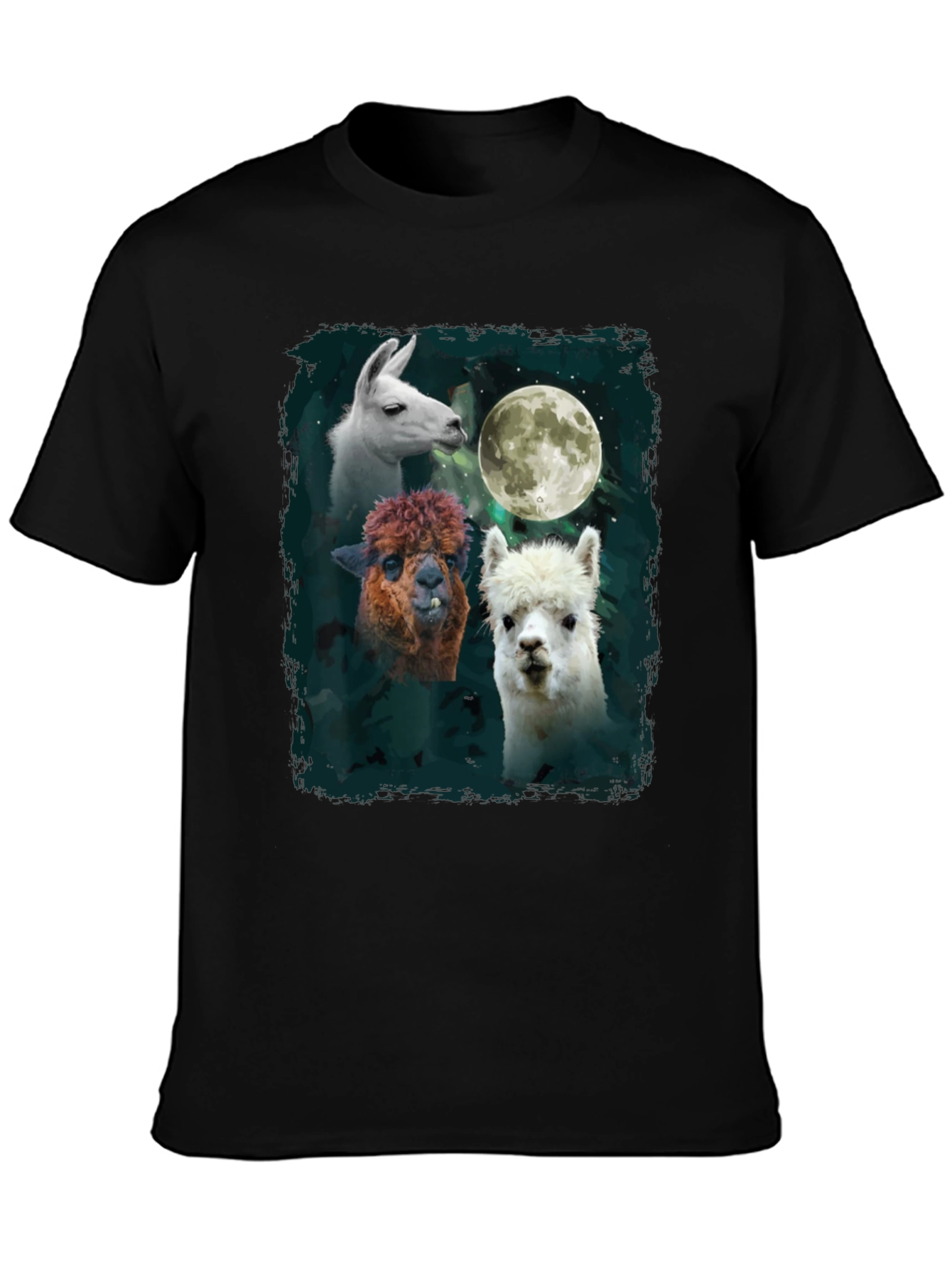 Llama Moon T-Shirt - Unique Animal Graphic Tee