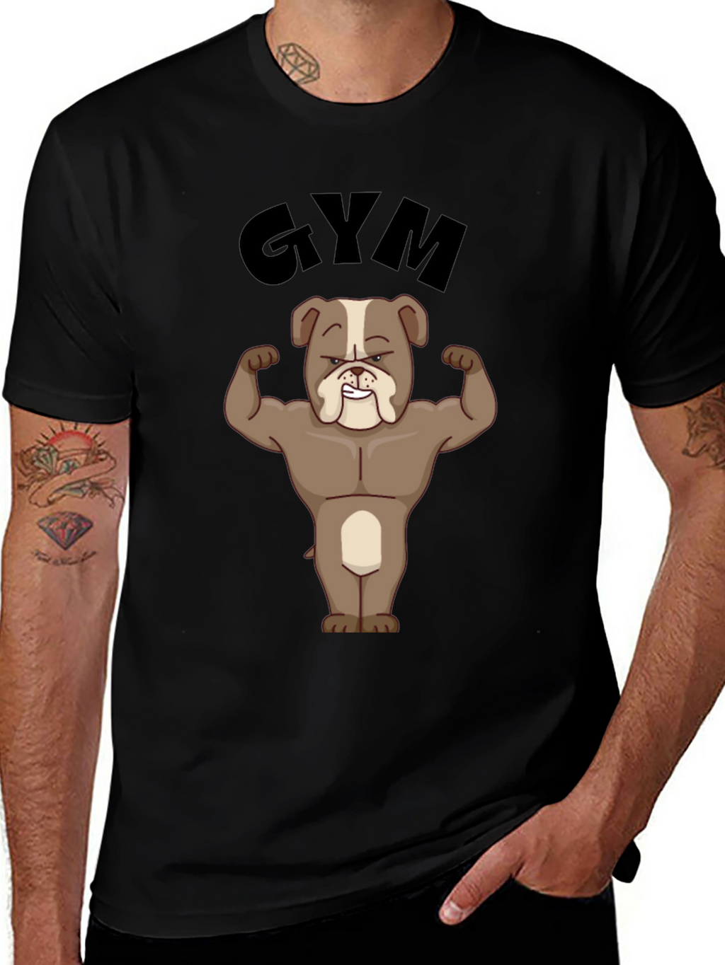 Bulldog Gym Black T-Shirt