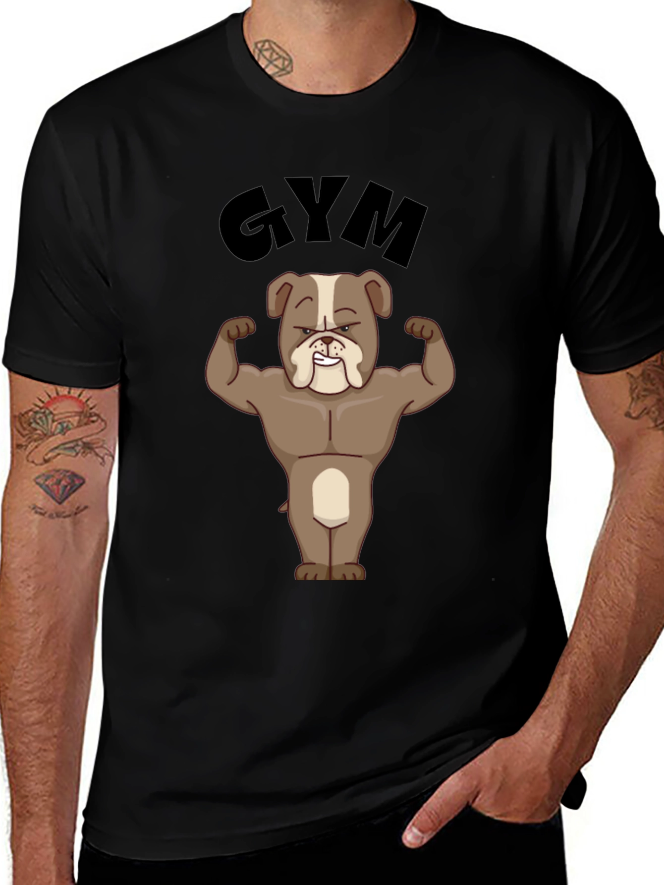 Bulldog Gym Black T-Shirt