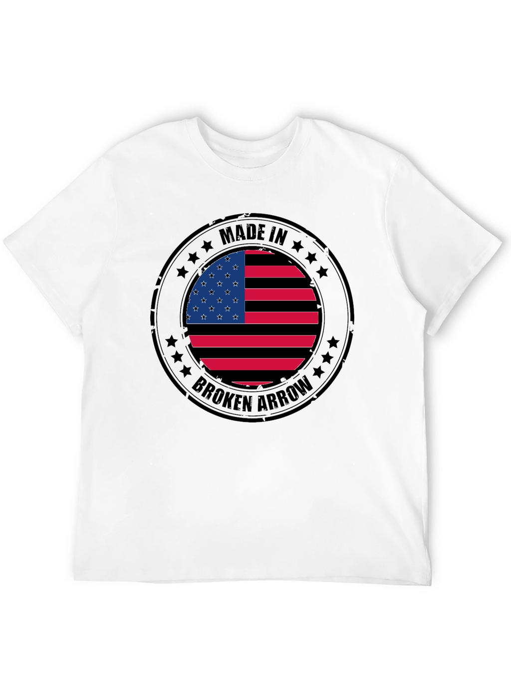 Made in Broken Arrow USA Flag Graphic T-Shirt