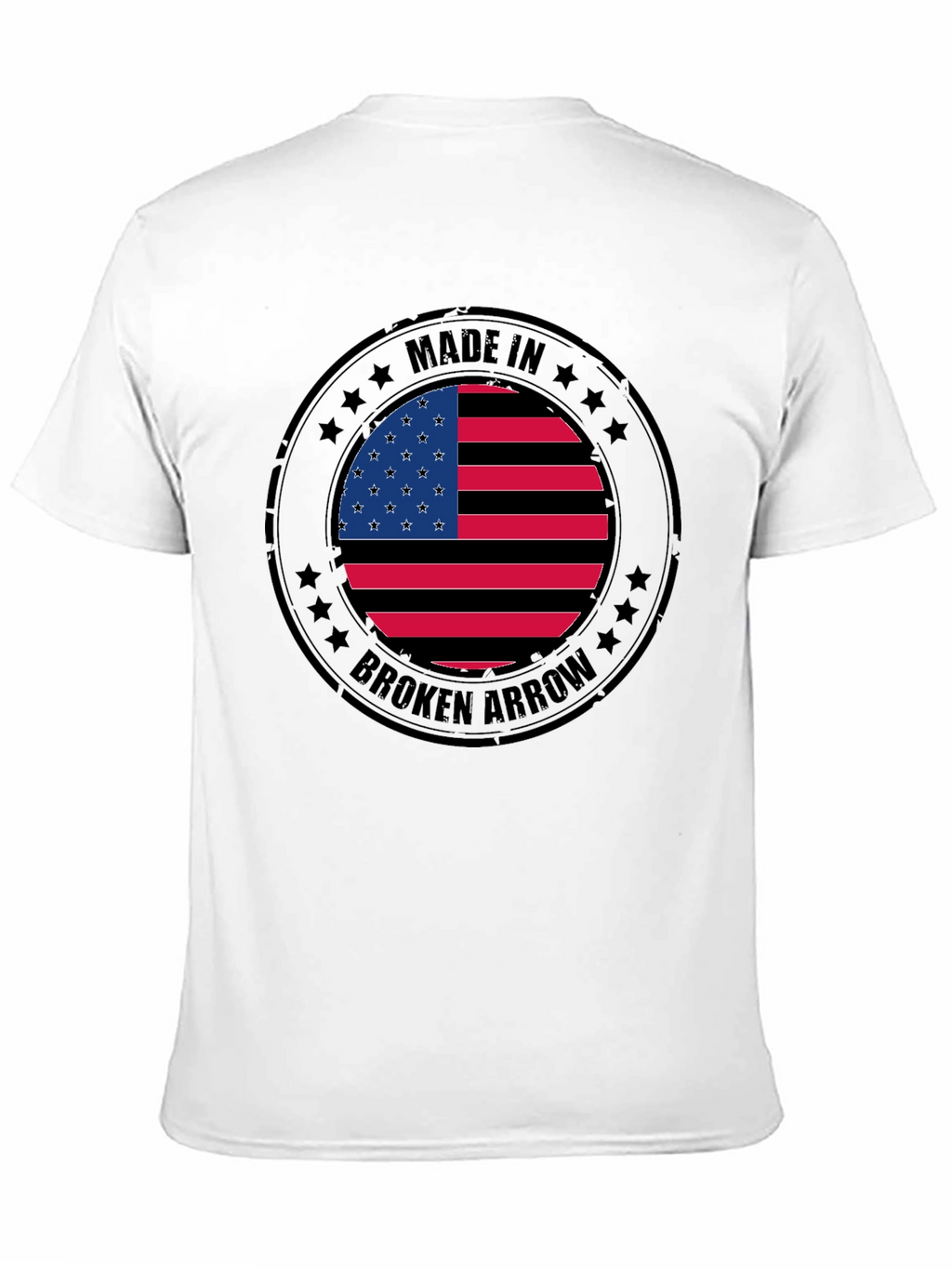 Made in Broken Arrow USA Flag Graphic T-Shirt