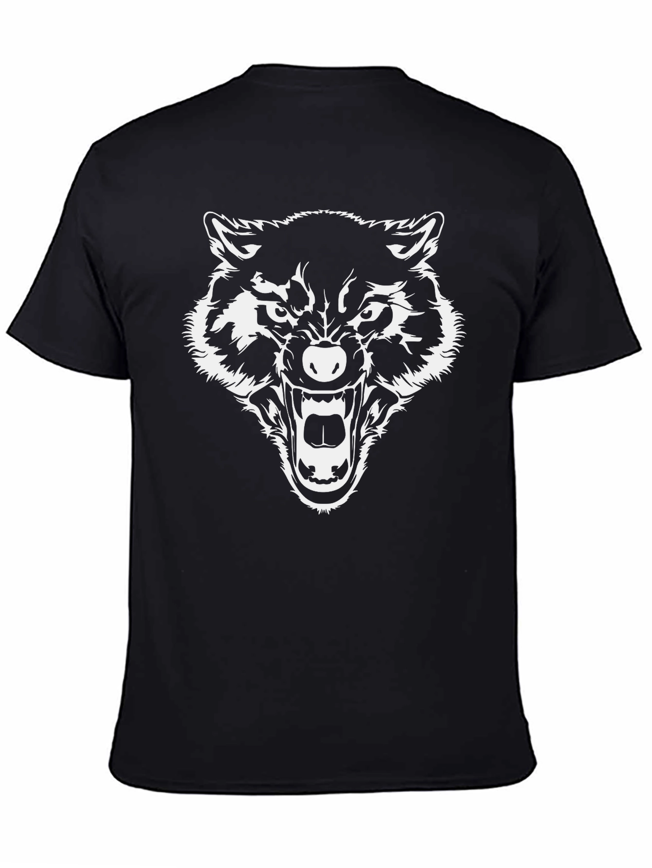 Black Wolf Graphic Tee - Bold Statement Shirt