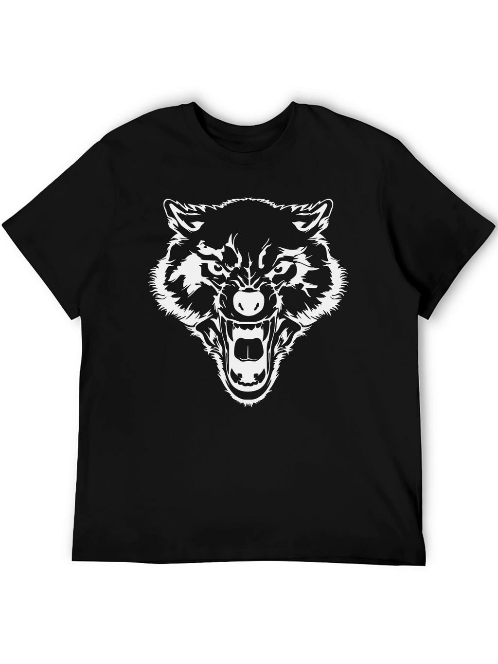 Black Wolf Graphic Tee - Bold Statement Shirt