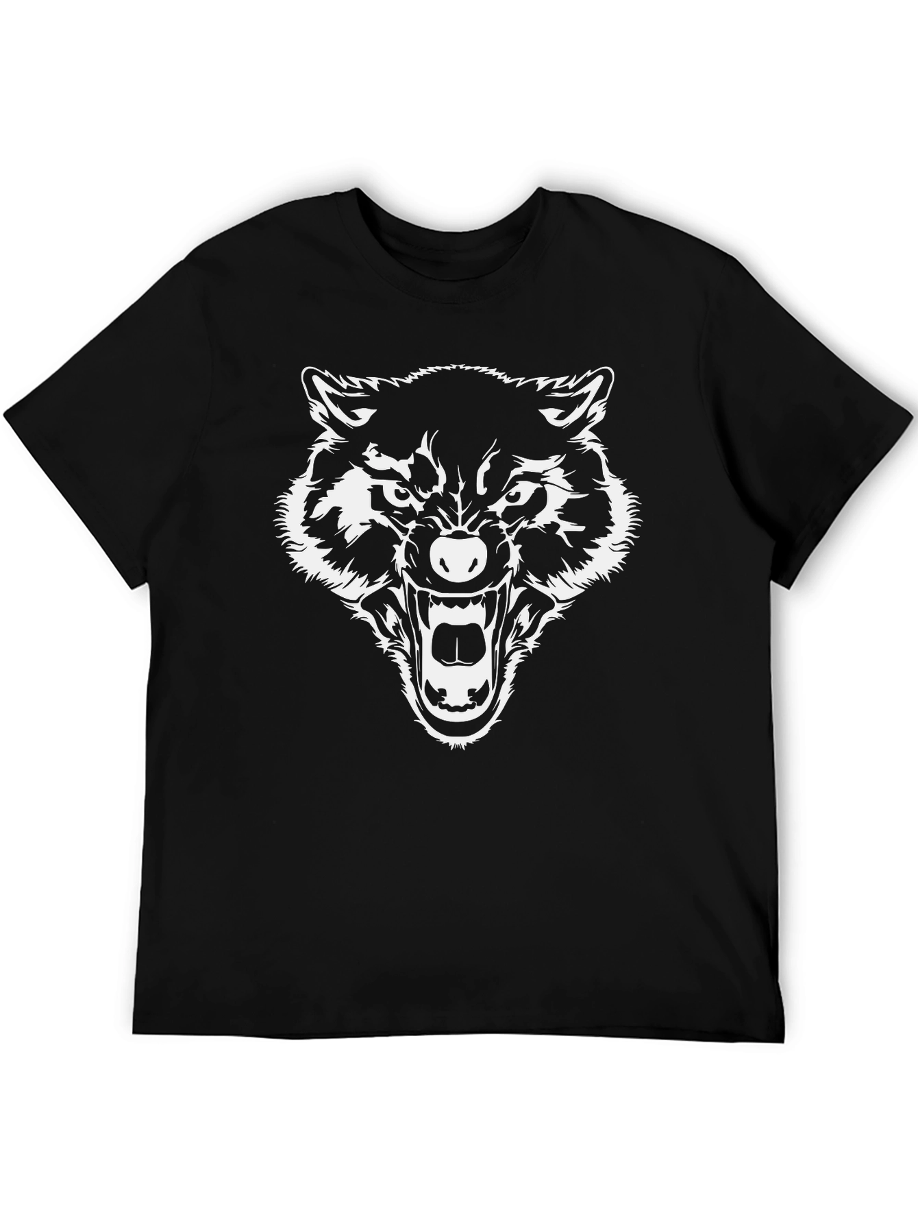 Black Wolf Graphic Tee - Bold Statement Shirt