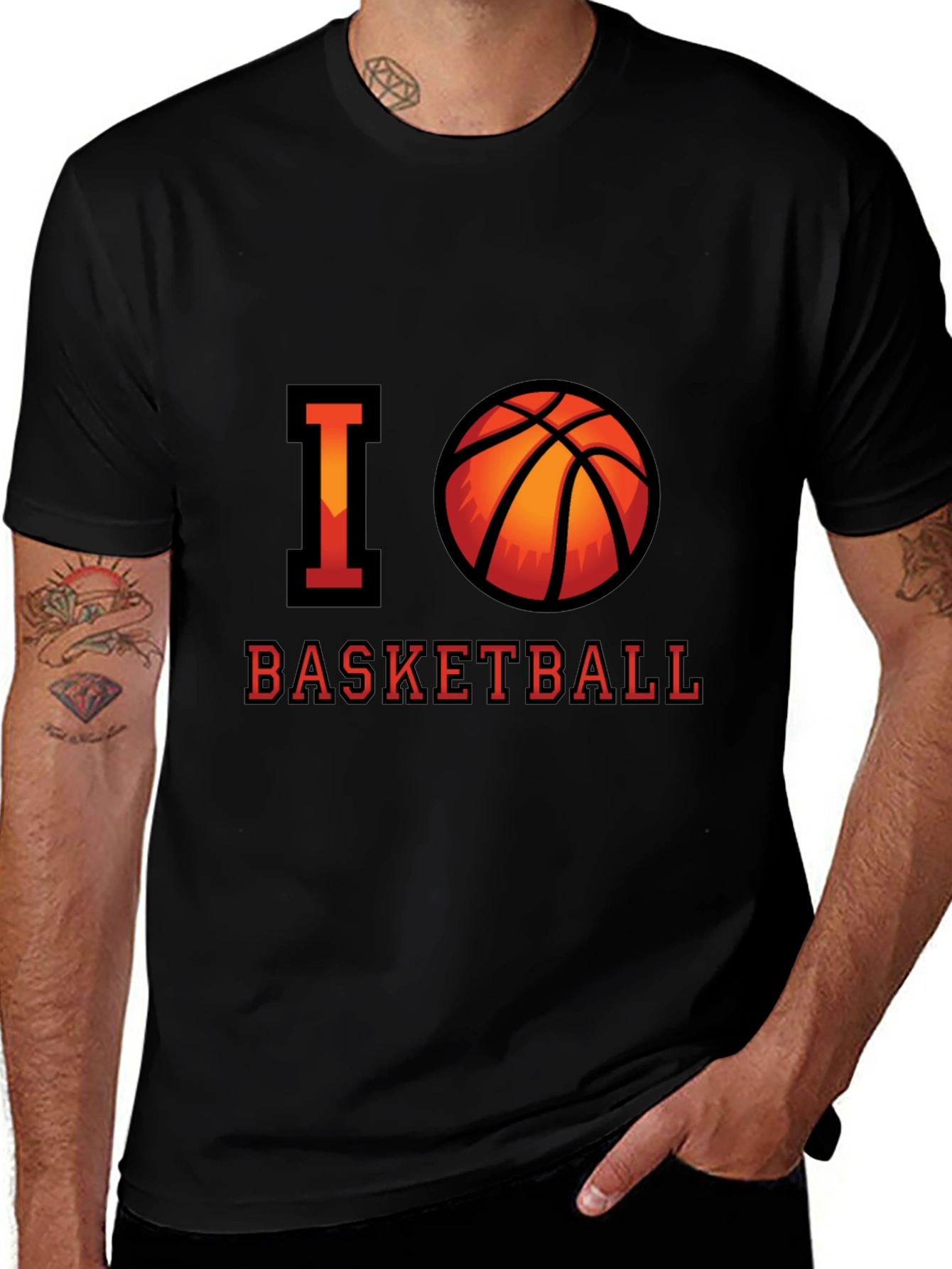 I Love Basketball Graphic T-Shirt