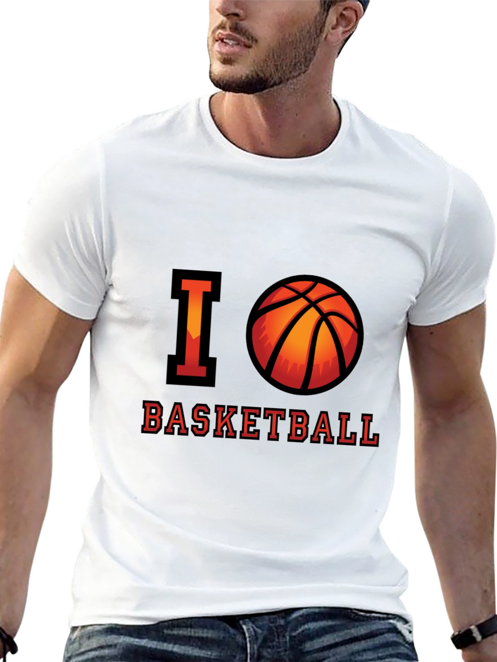 I Love Basketball Graphic T-Shirt