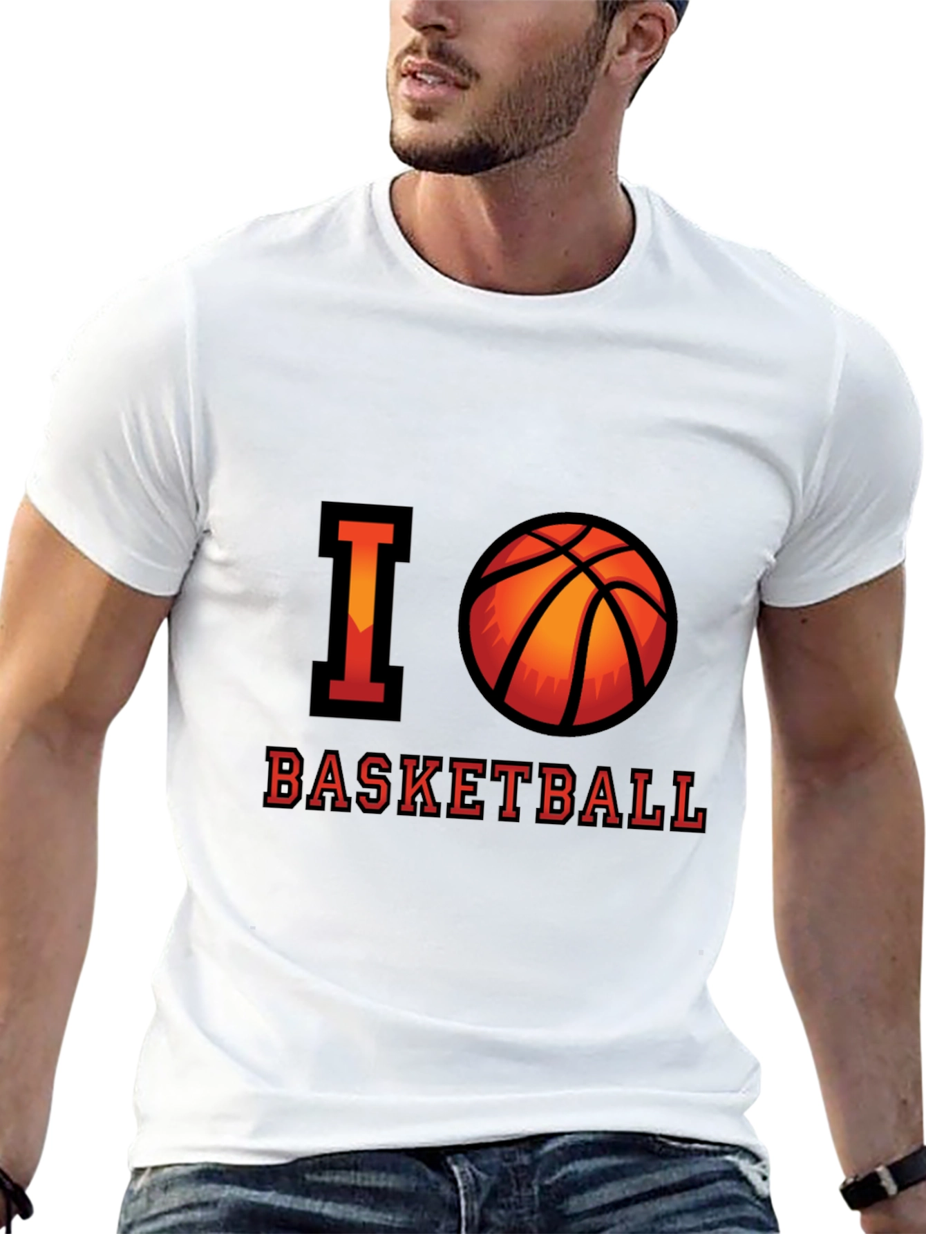 I Love Basketball Graphic T-Shirt