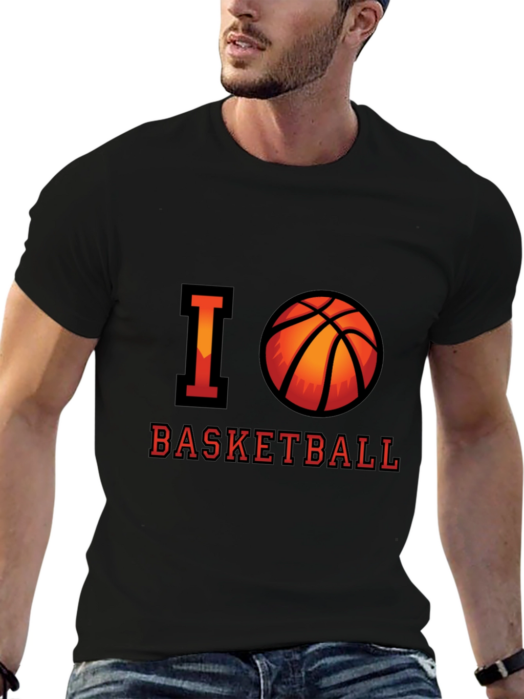 I Love Basketball Graphic T-Shirt