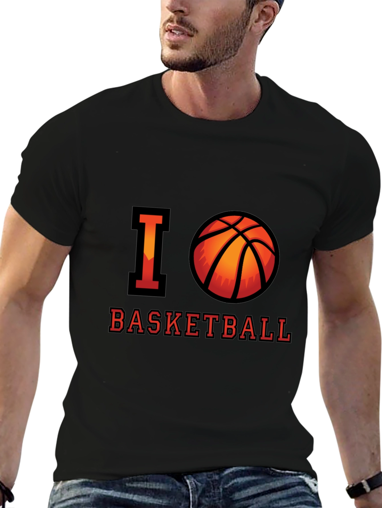 I Love Basketball Graphic T-Shirt