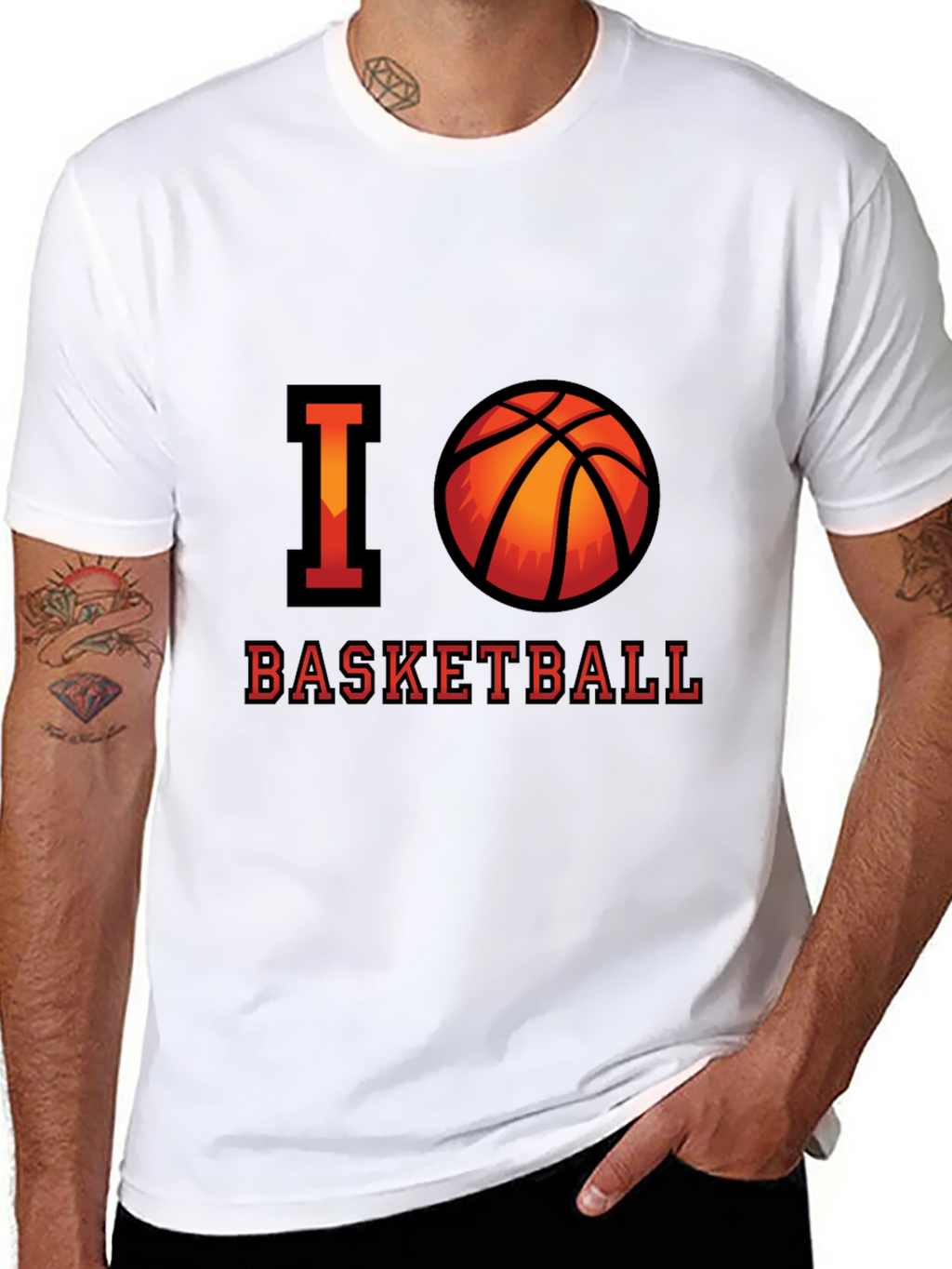 I Love Basketball Graphic T-Shirt