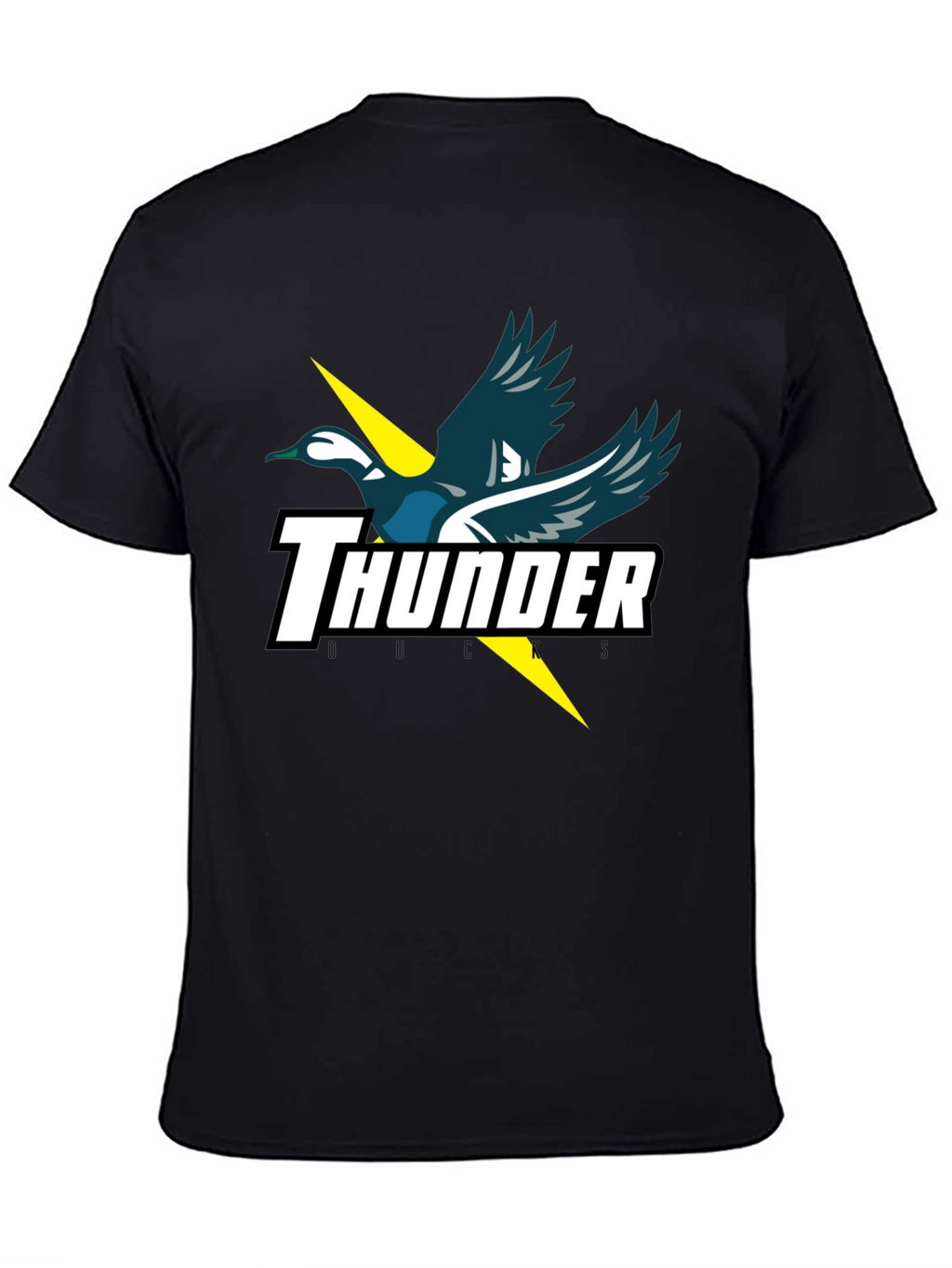 Thunder Ducks Graphic Tee - Black Cotton T-Shirt