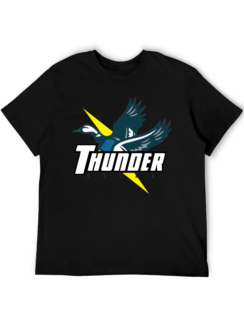 Thunder Ducks Graphic Tee - Black Cotton T-Shirt