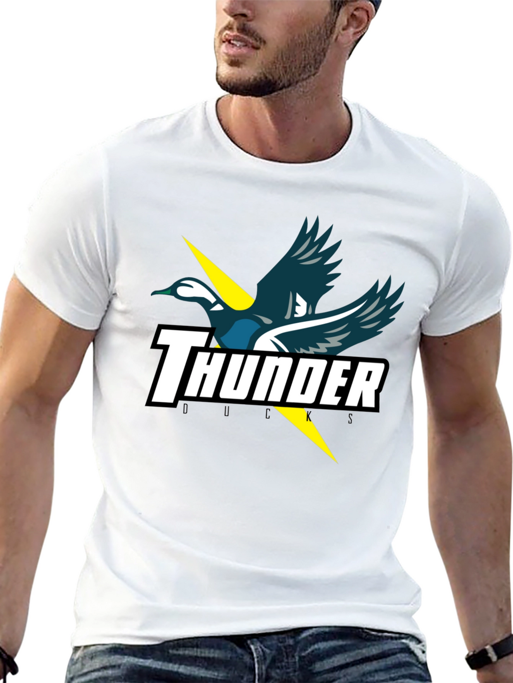 Thunder Ducks Graphic Tee - Black Cotton T-Shirt
