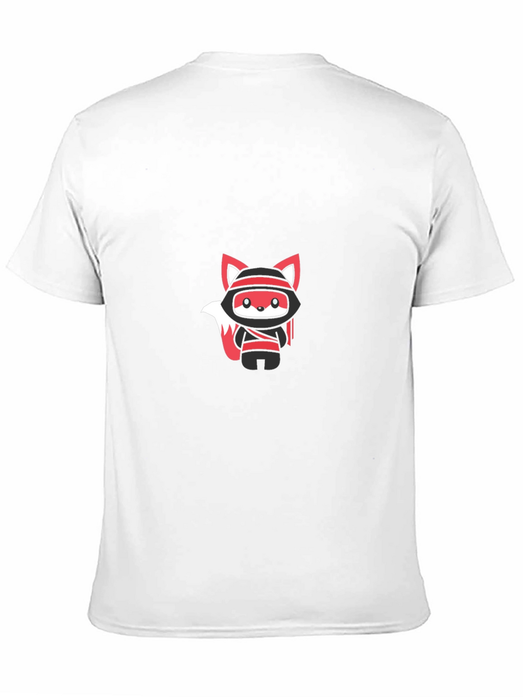 Ninja Fox Graphic Tee - Black Cotton Blend T-Shirt